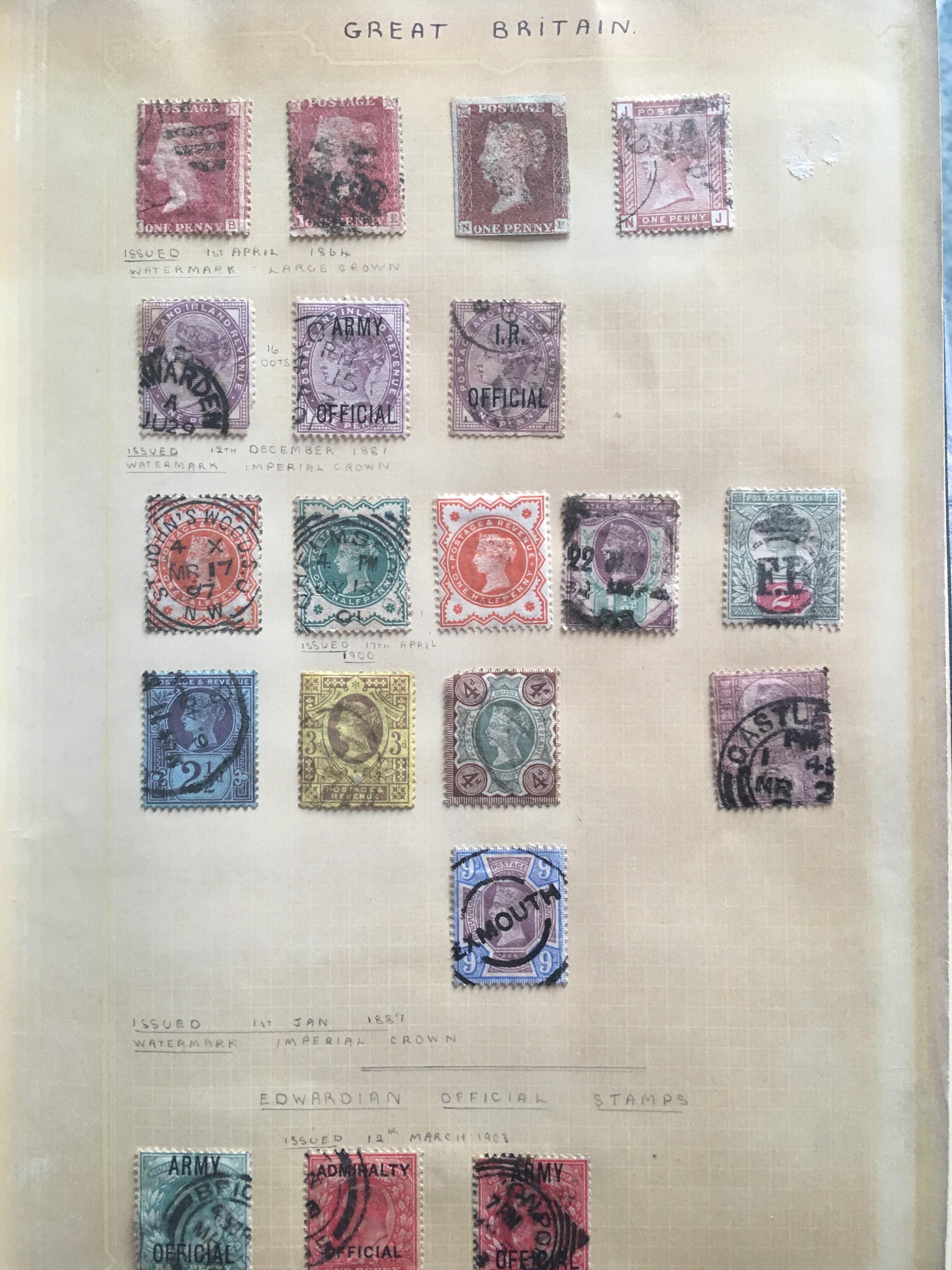 Anything of interest / value here? British 1860s onward stamps. A page