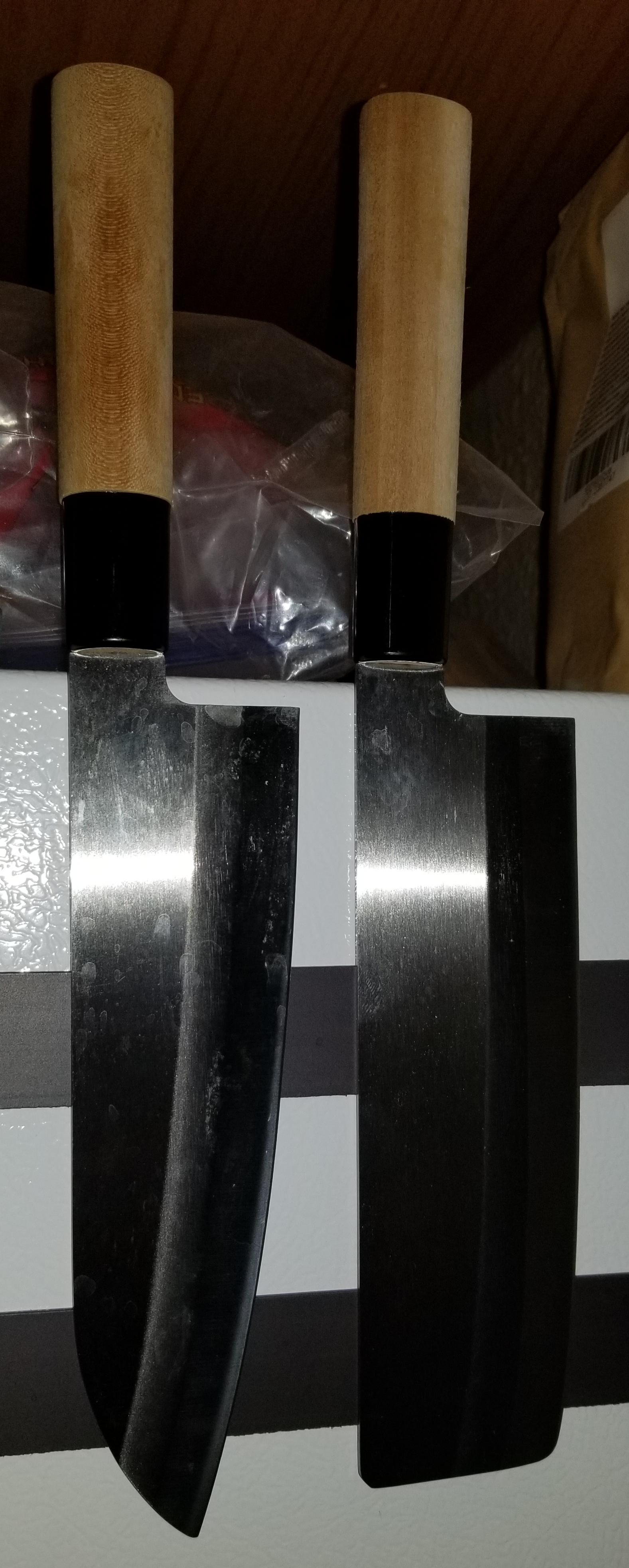 3 Japanese knives from Daiso. Super sharp after 2 years. I use these