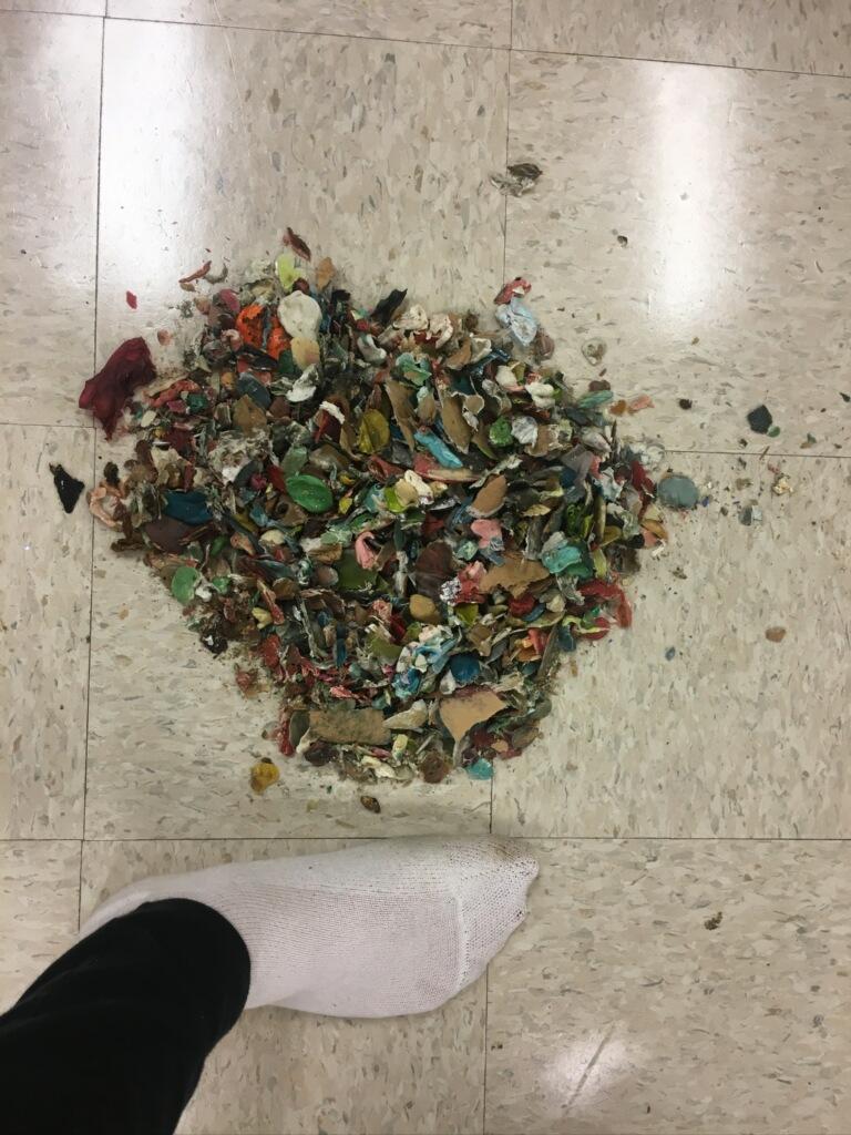 Gummer Pile. Brand new teacher discovers how much gum is under the