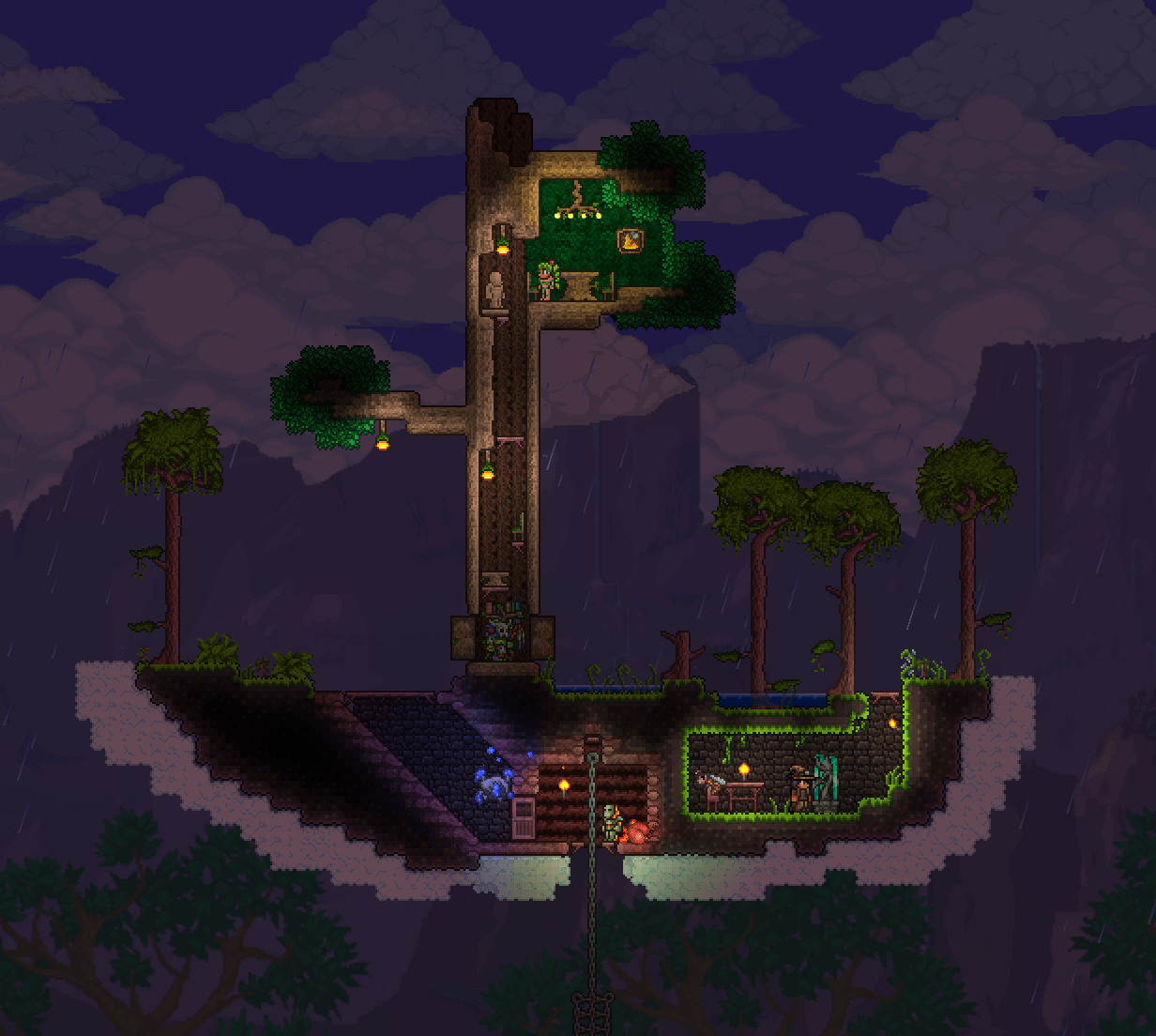 Jungle Cloud NPC Homes, advice to improve it? r/Terraria