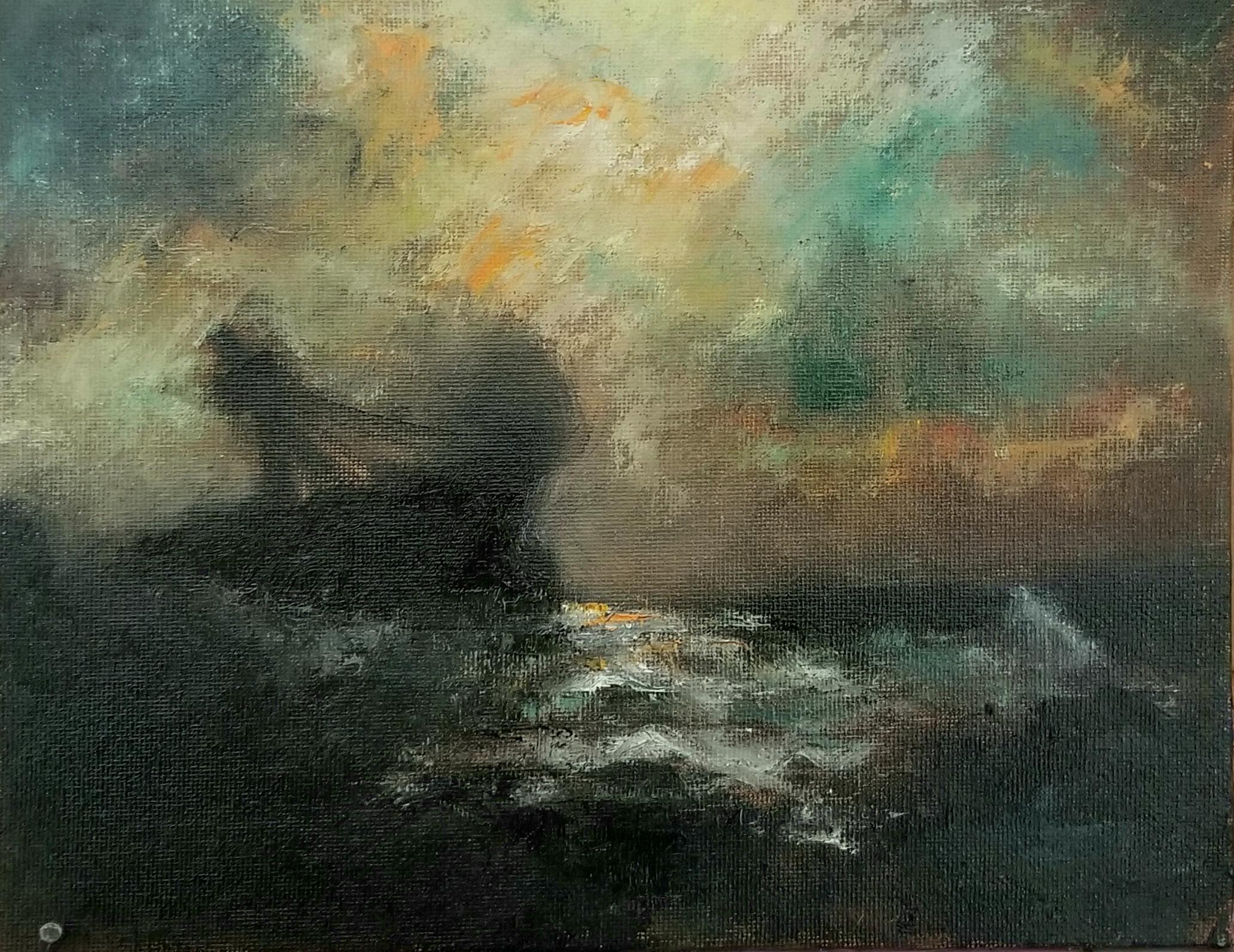 Stormy seas, me, oil on canvas, 2019. r/Art