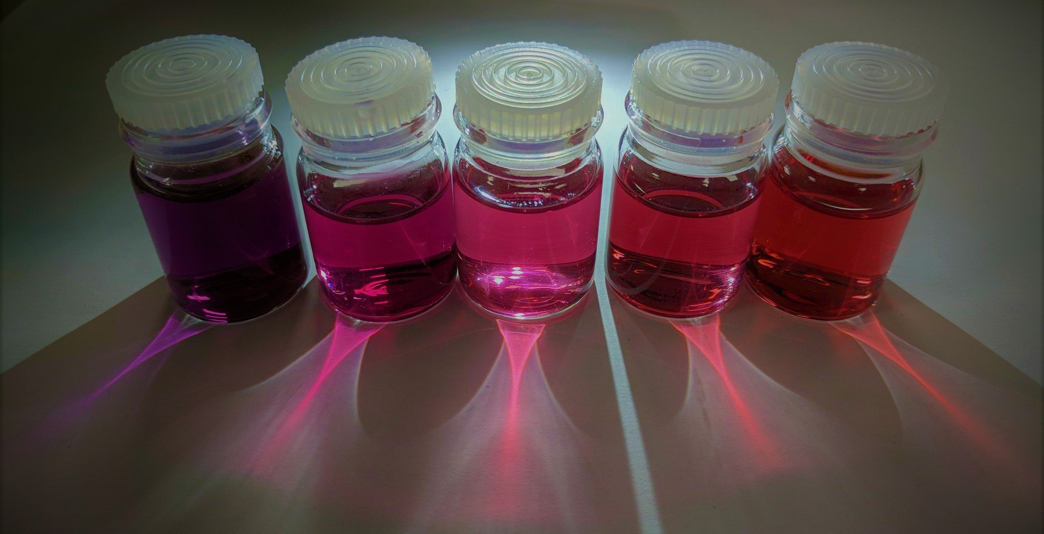 Gold nanoparticle solutions synthesised by my project group r/chemistry