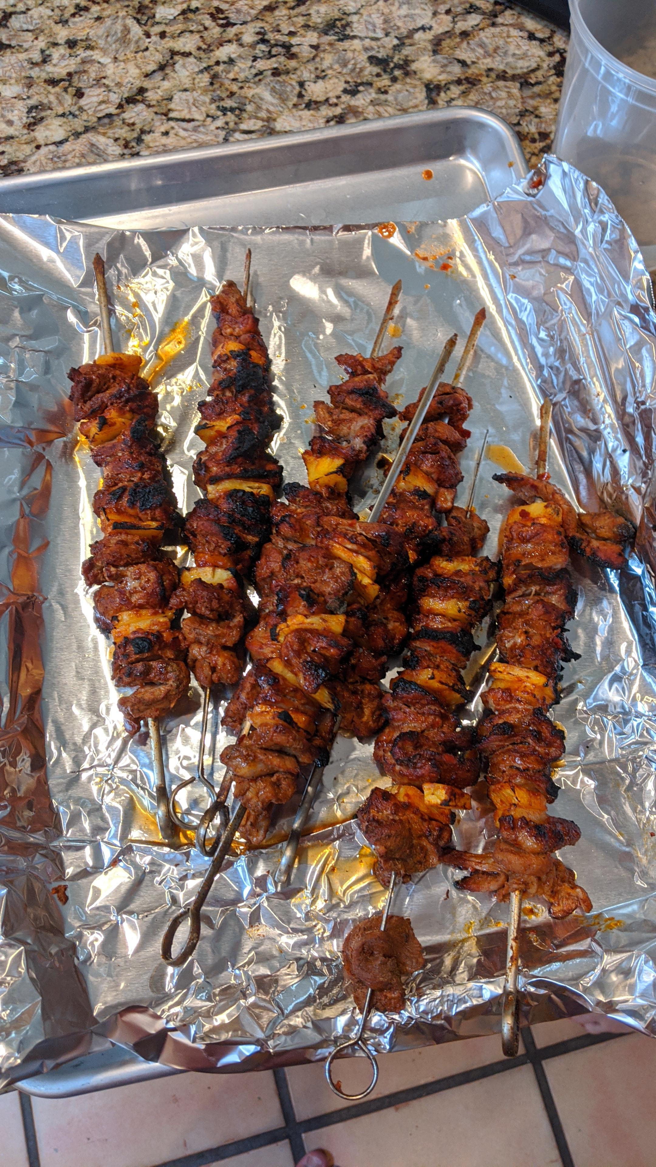Charcoal Grilled Al Pastor Skewers r/seriouseats