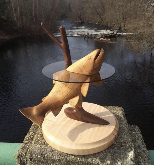 “Brooke”, wood and glass, 12”x18” r/Art