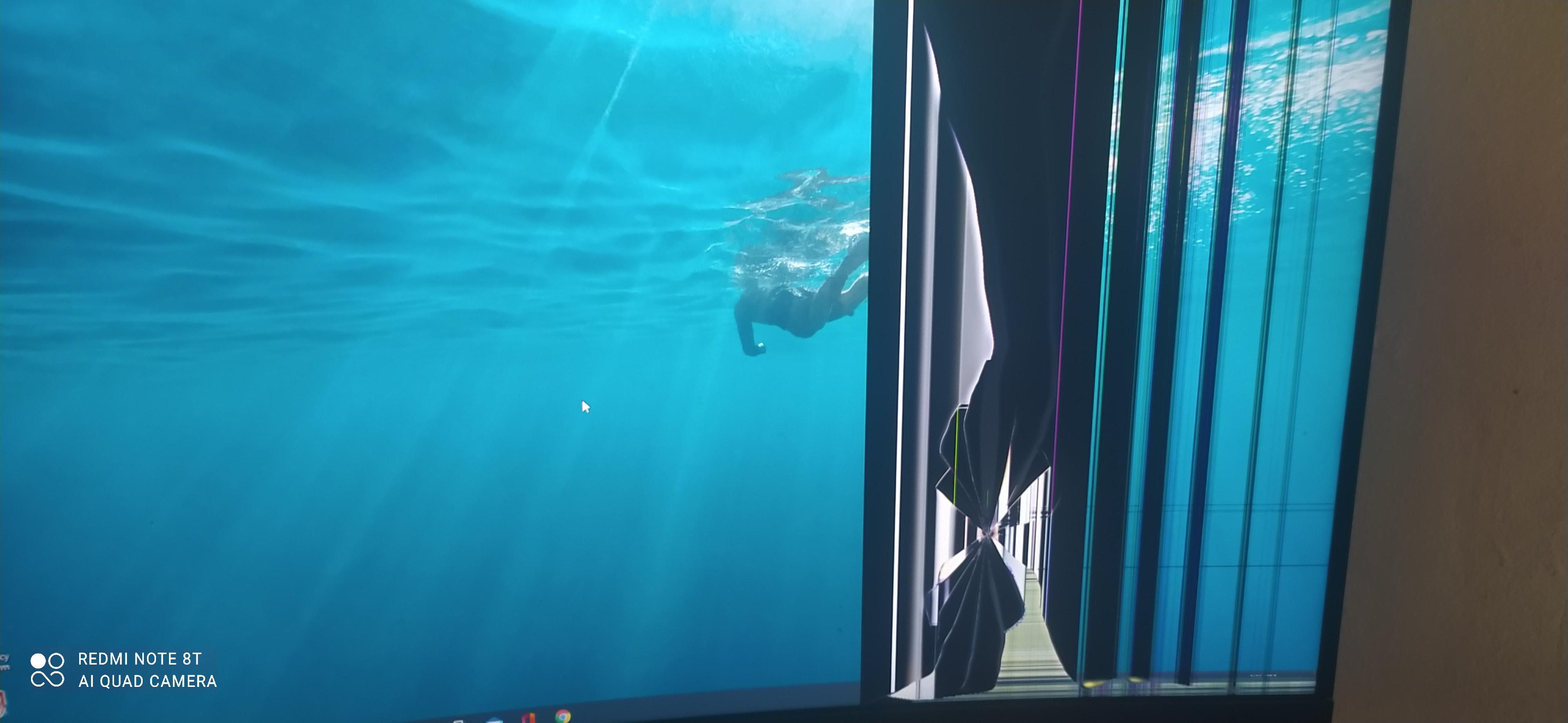 I accidentally throw a knife and it hit my monitor. Is there a way to