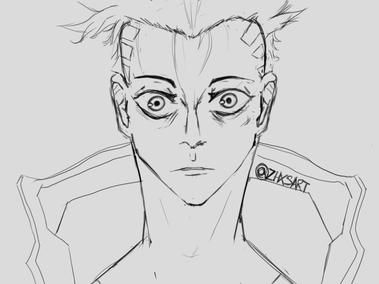 episode 6 broke me so I made a sketch. should I paint it? r/cyberpunkgame