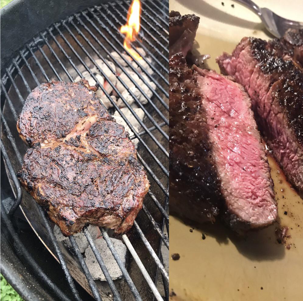 My er, a Slow N Sear and some Kingsford turned this prime delmonico