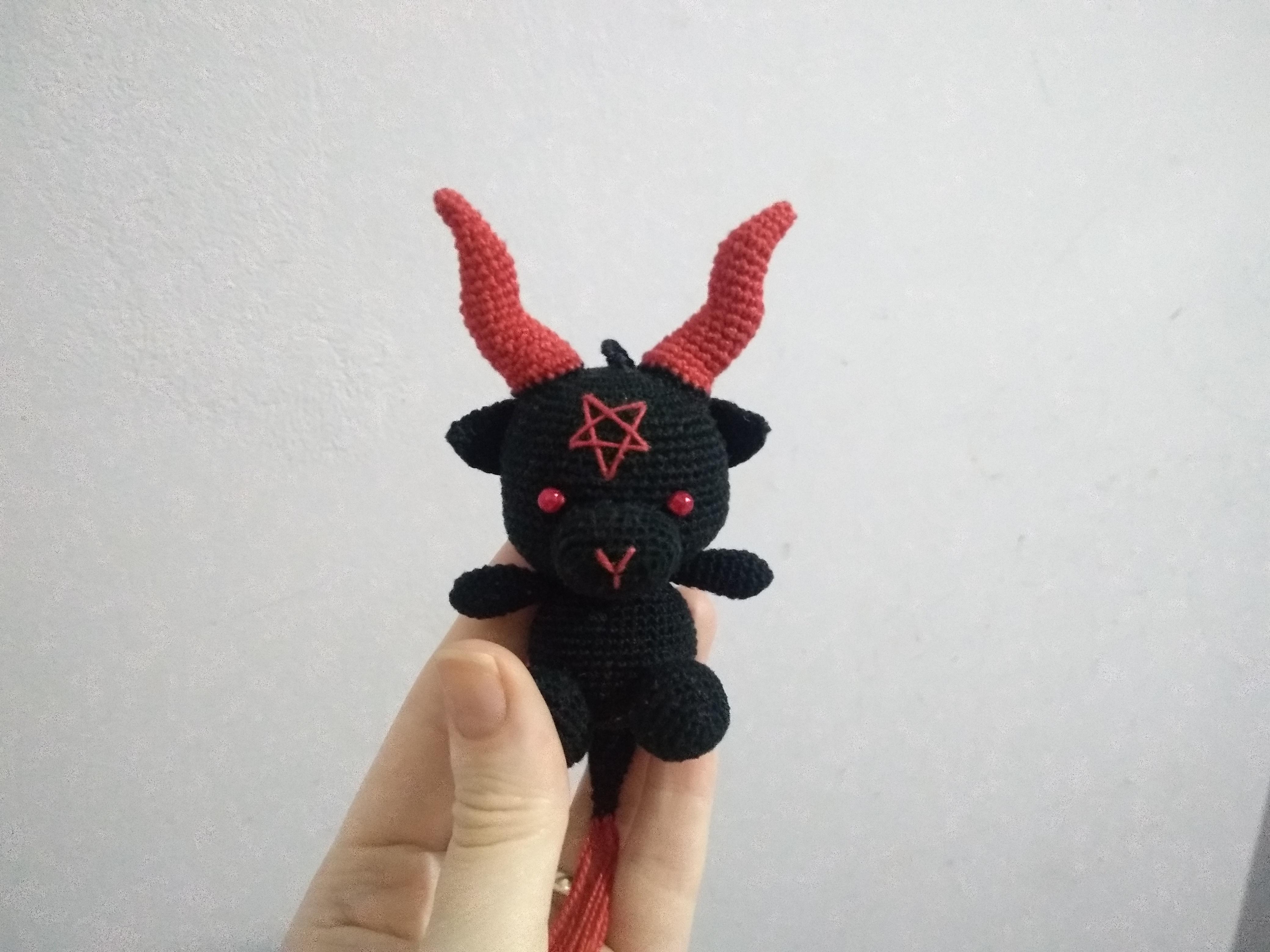 Another baphomet jr but this is a miniature. Made with the same pattern