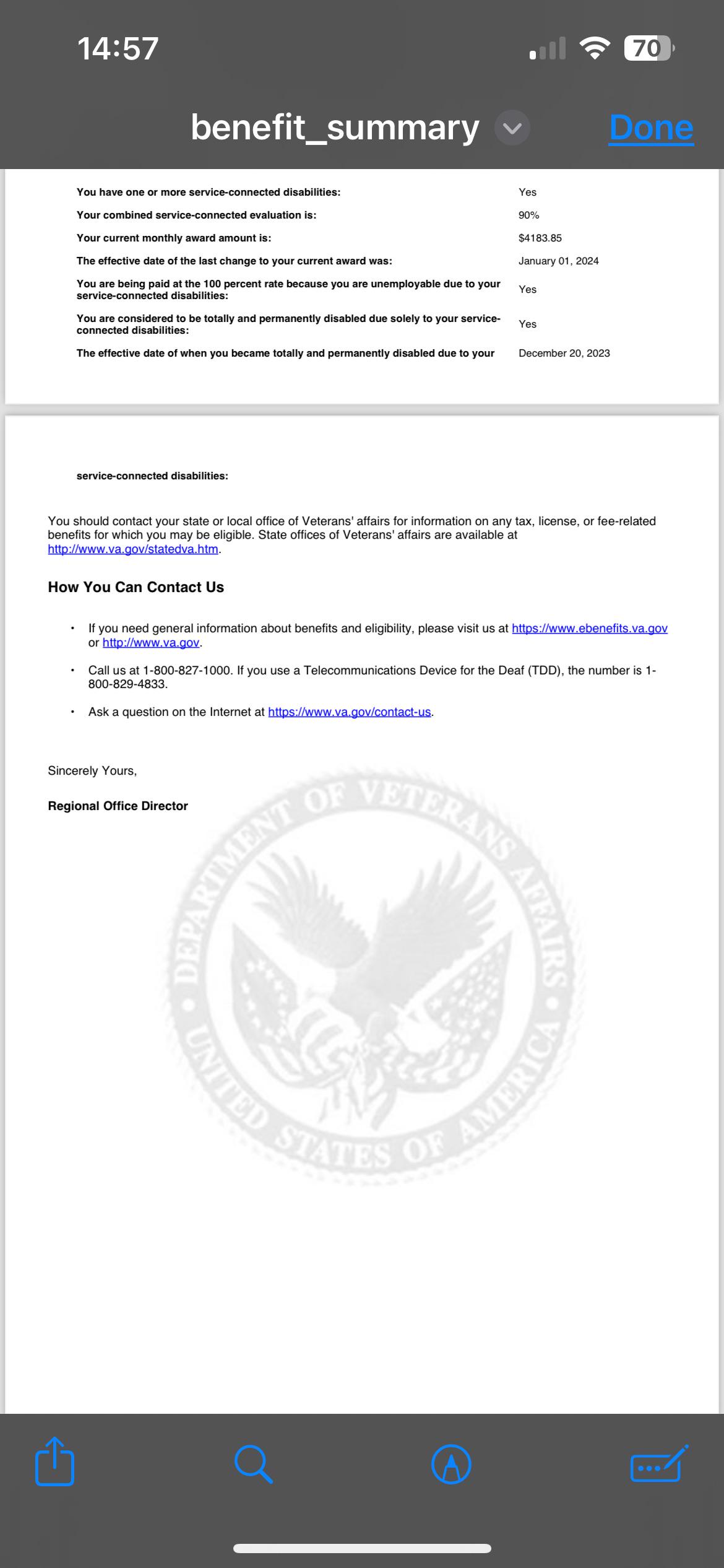 How am I 90 but also P&T, I just got TDIU. so now I’m considered PT? Do I get 100 benefits