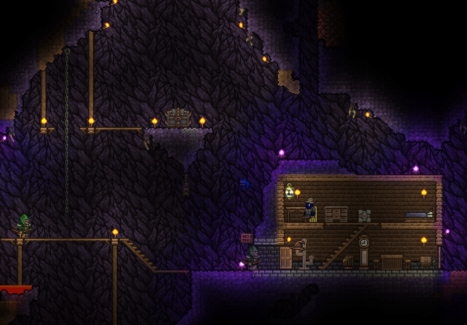 This Mimic spawned at the perfect position r/Terraria