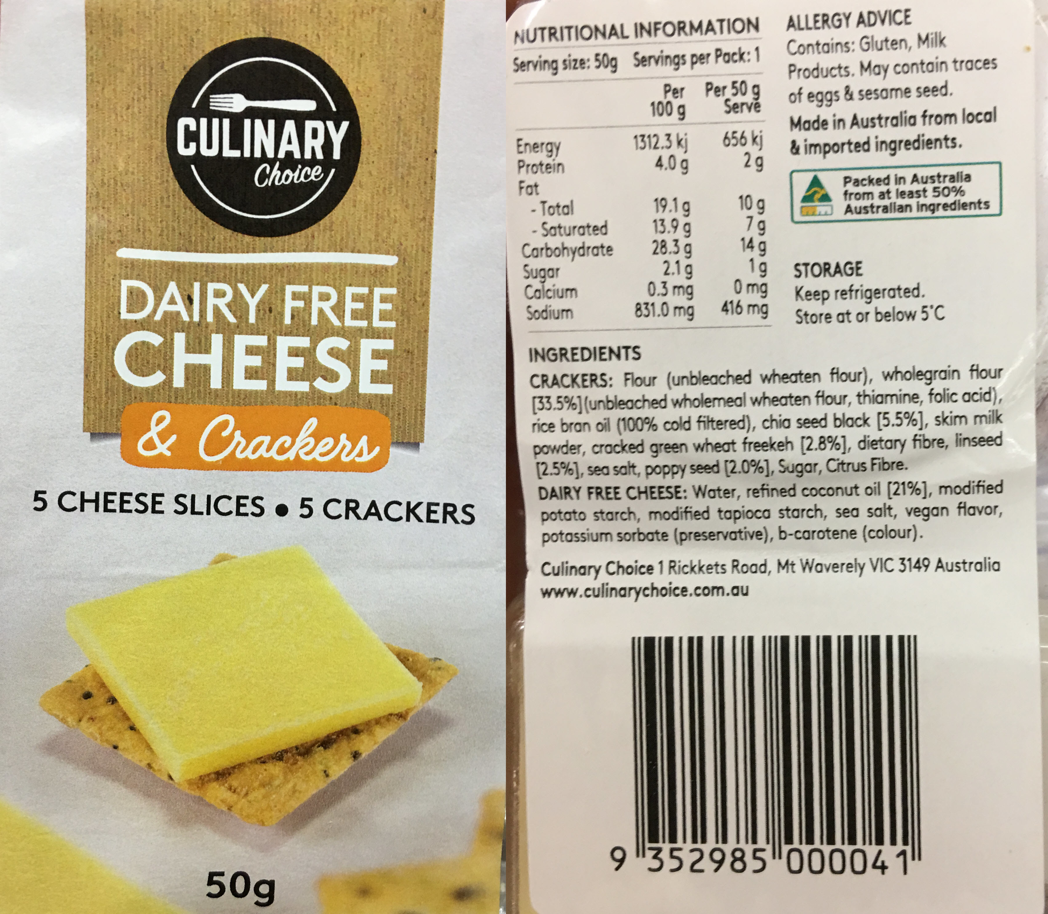 I just bought some dairy free cheese... & crackers... after eating a