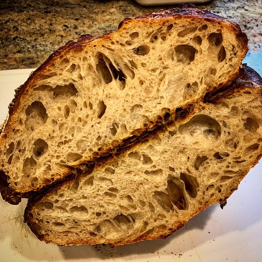 My first attempt at the Tartine Country Loaf recipe. Pretty pleased