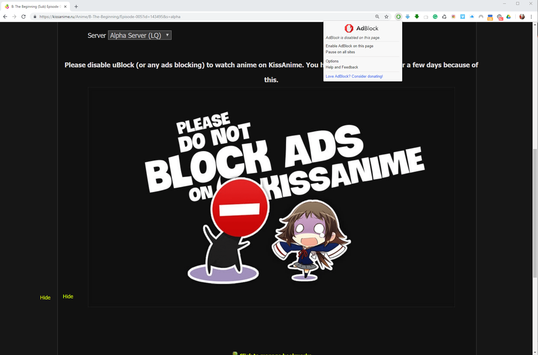 getting a ban when i always have adblocker off for