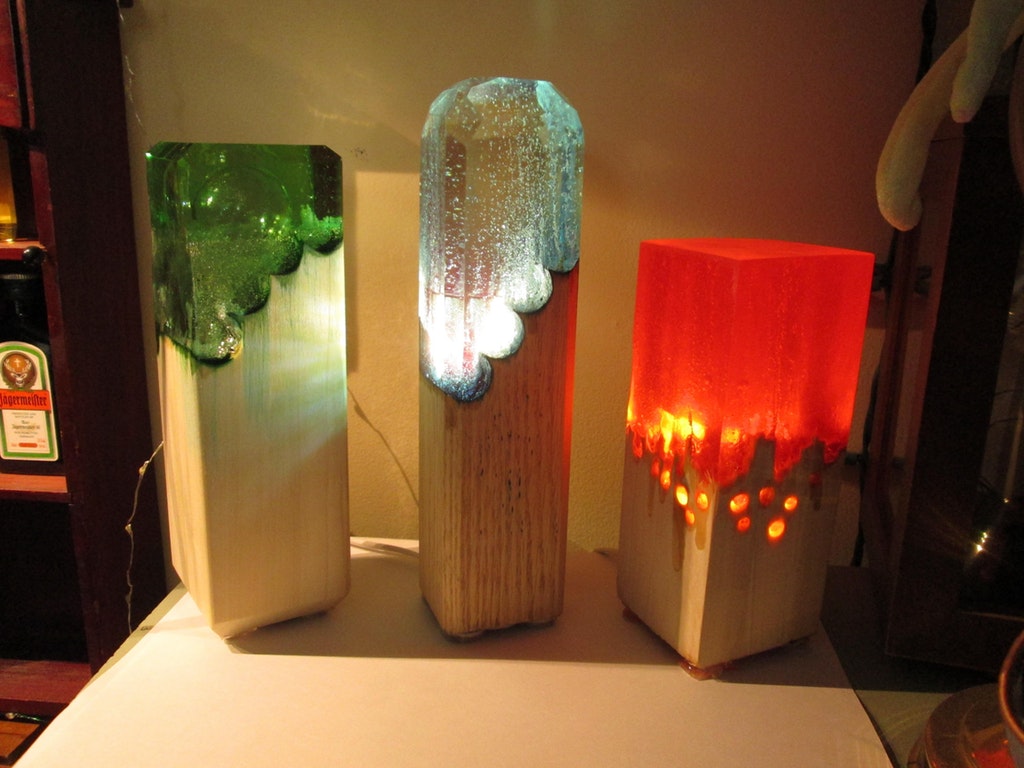 Wood and Resin Lamps! r/crafts