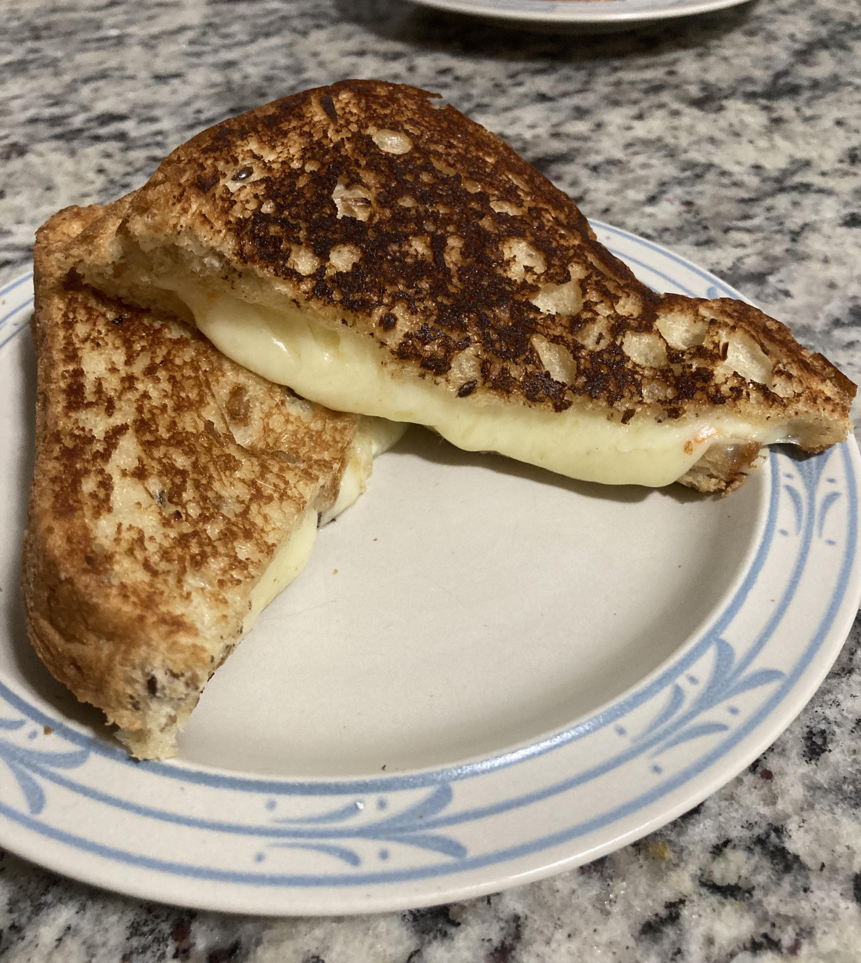 Havarti, Muenster, and a light sprinkle of feta on Natures Own