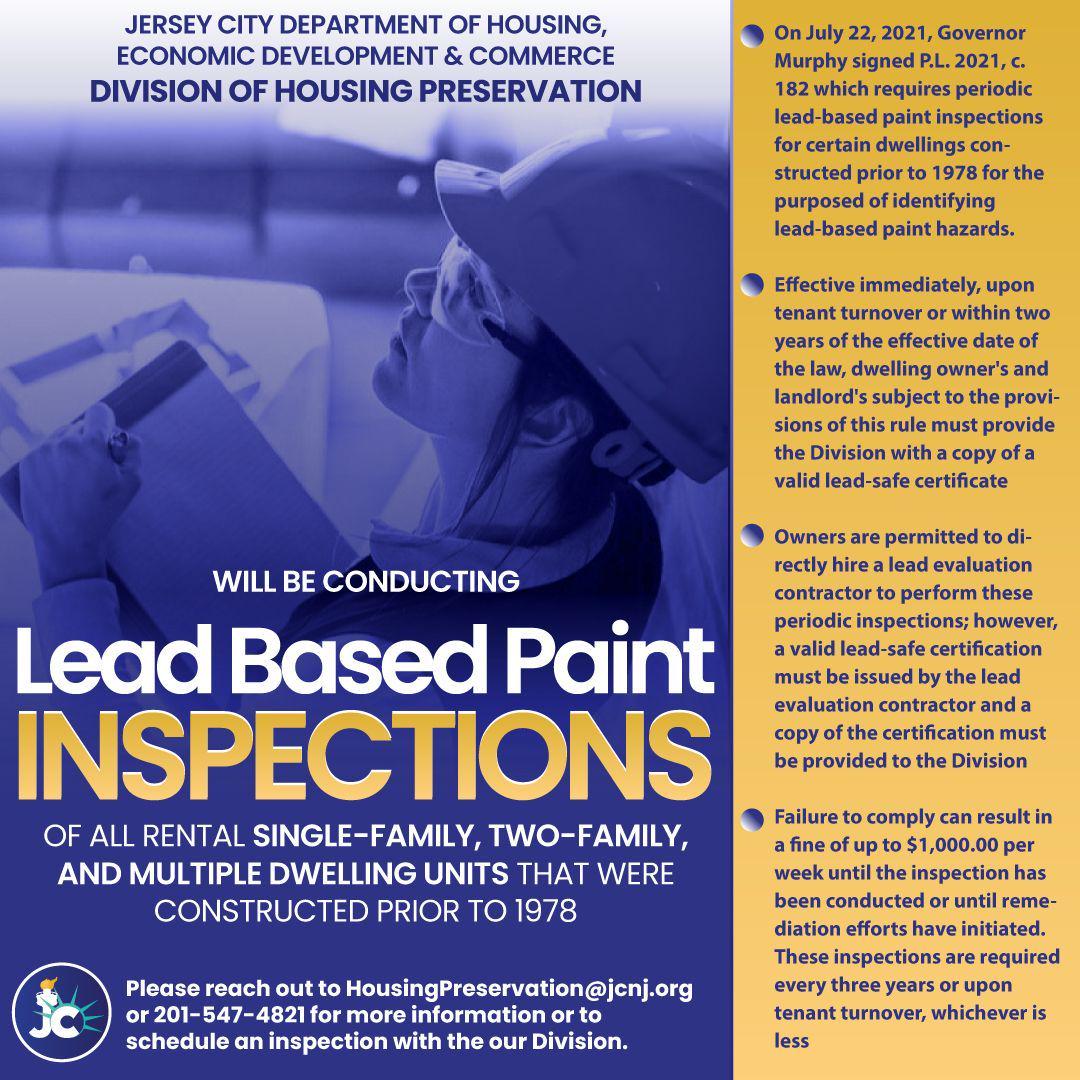 Lead Paint Inspections anyone have more details? r/jerseycity