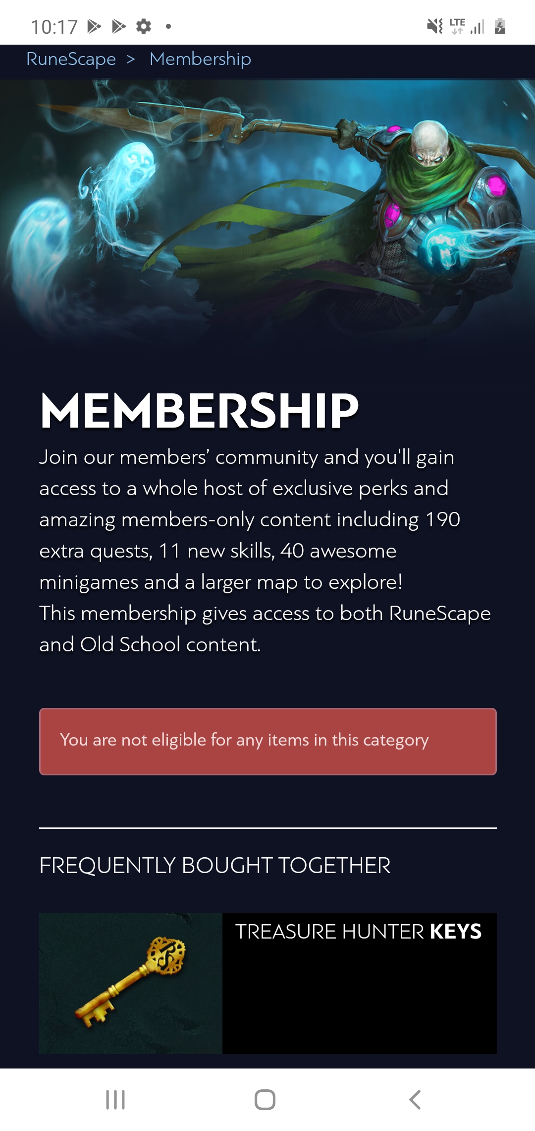 Unable to purchase membership on mobile r/runescape