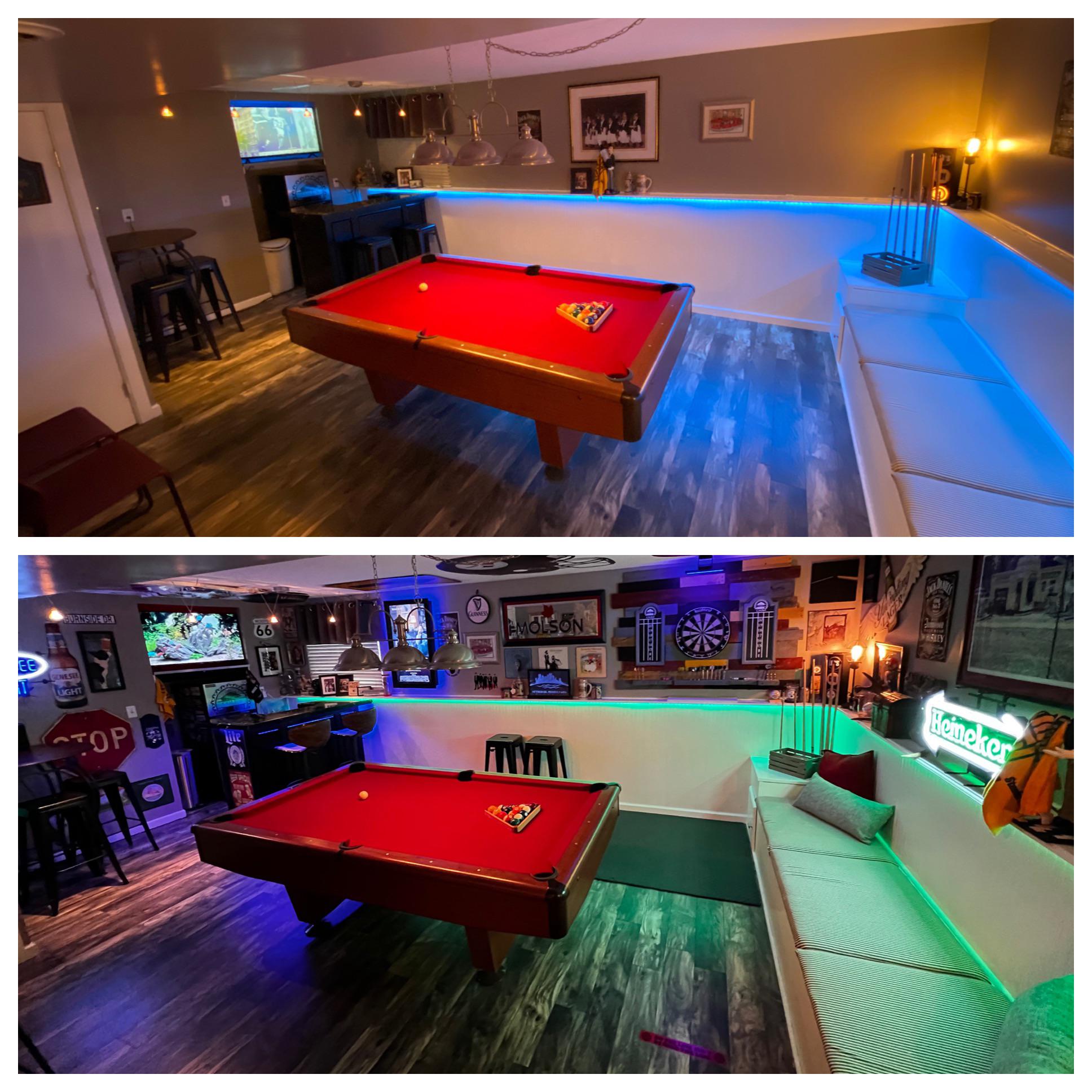 Before and After Bar Decor. It’s amazing how much of a difference that