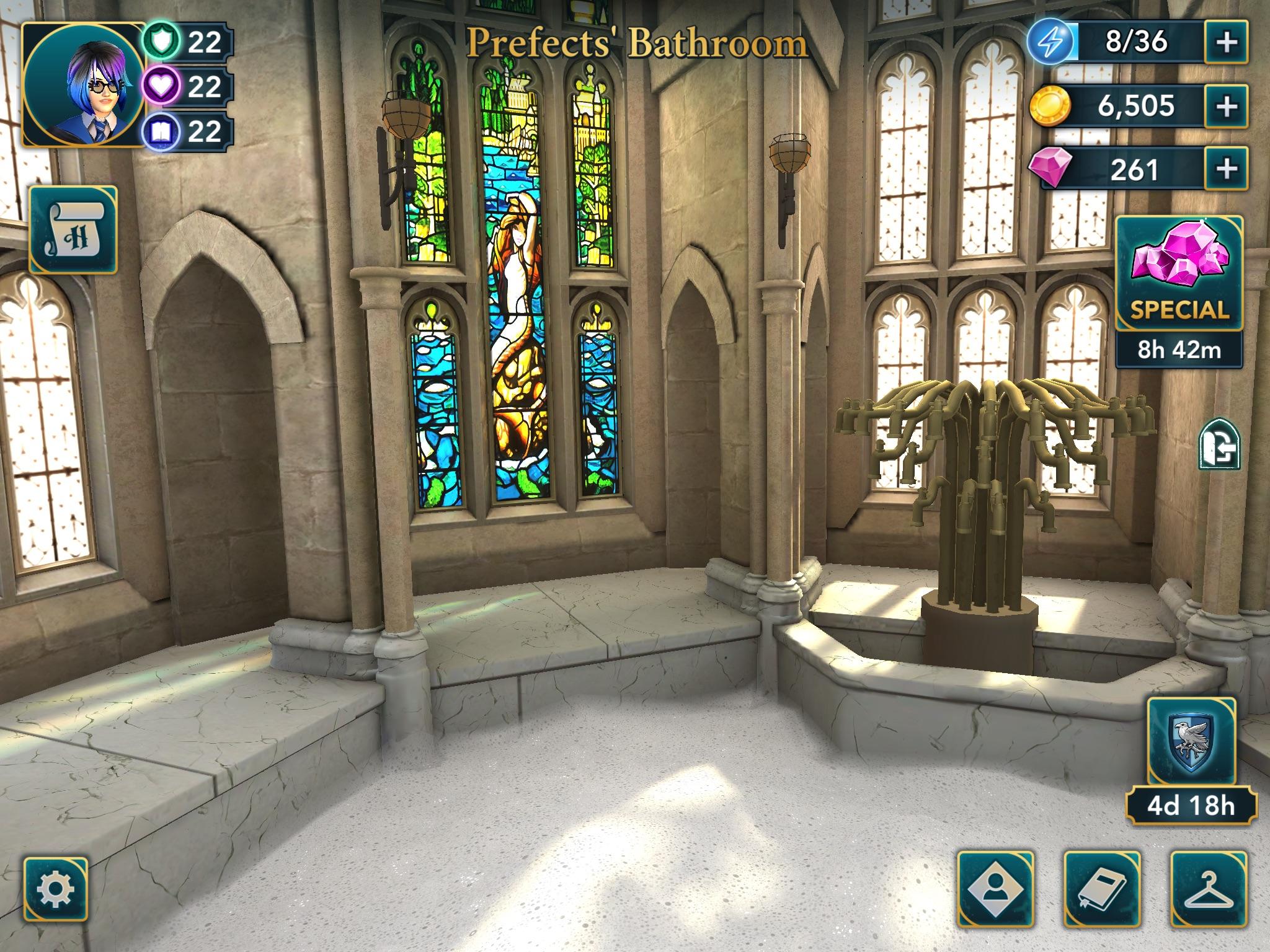 Ooooh, prefects’ bathroom is I would take a bath every day in