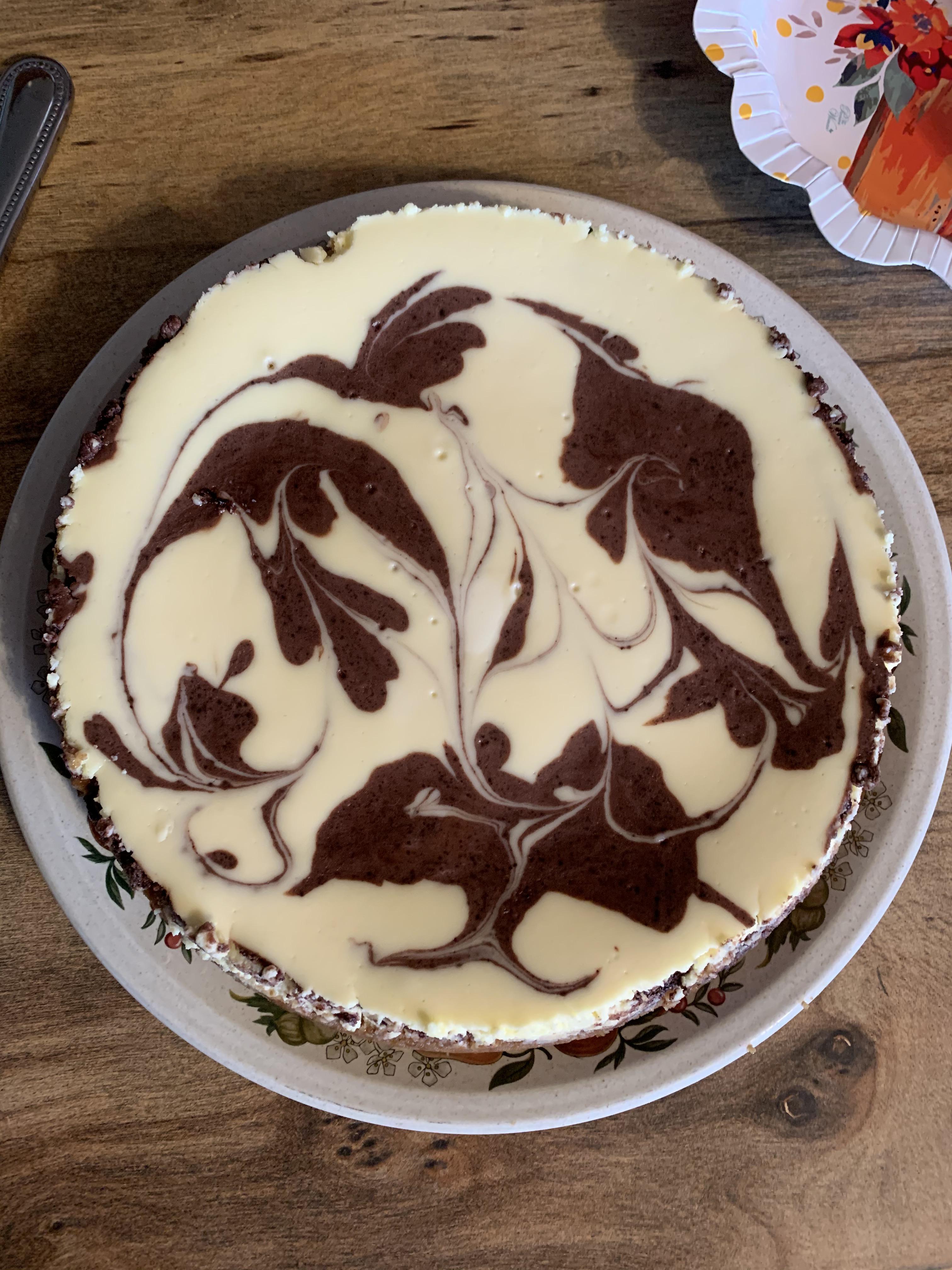 Marble cheesecake my mom made! FoodPorn