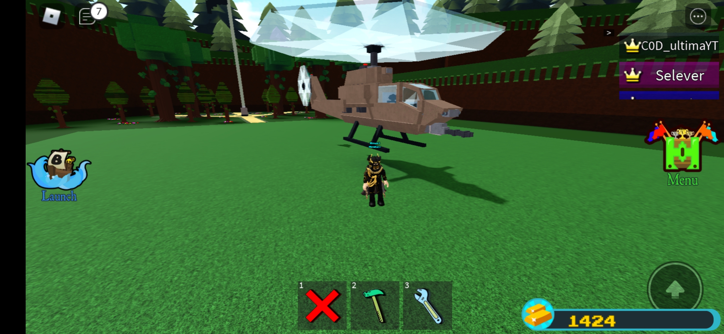 AH1 cobra attack helicopter that I built in Build a Boat. r/roblox