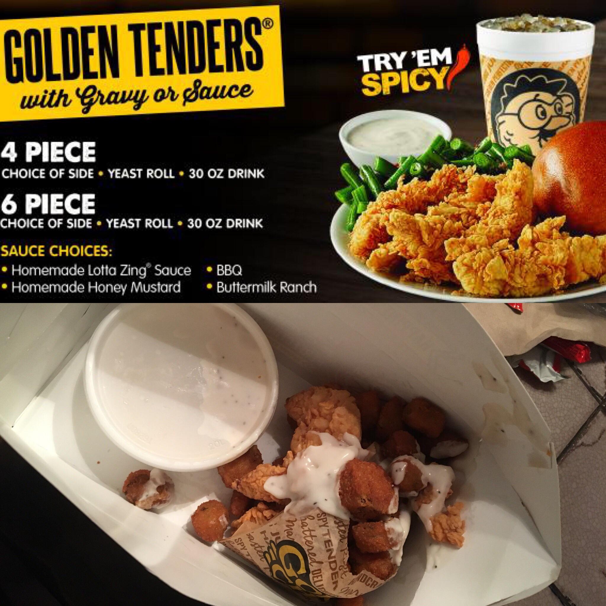 Golden chick 4 piece tenders r/ExpectationVsReality