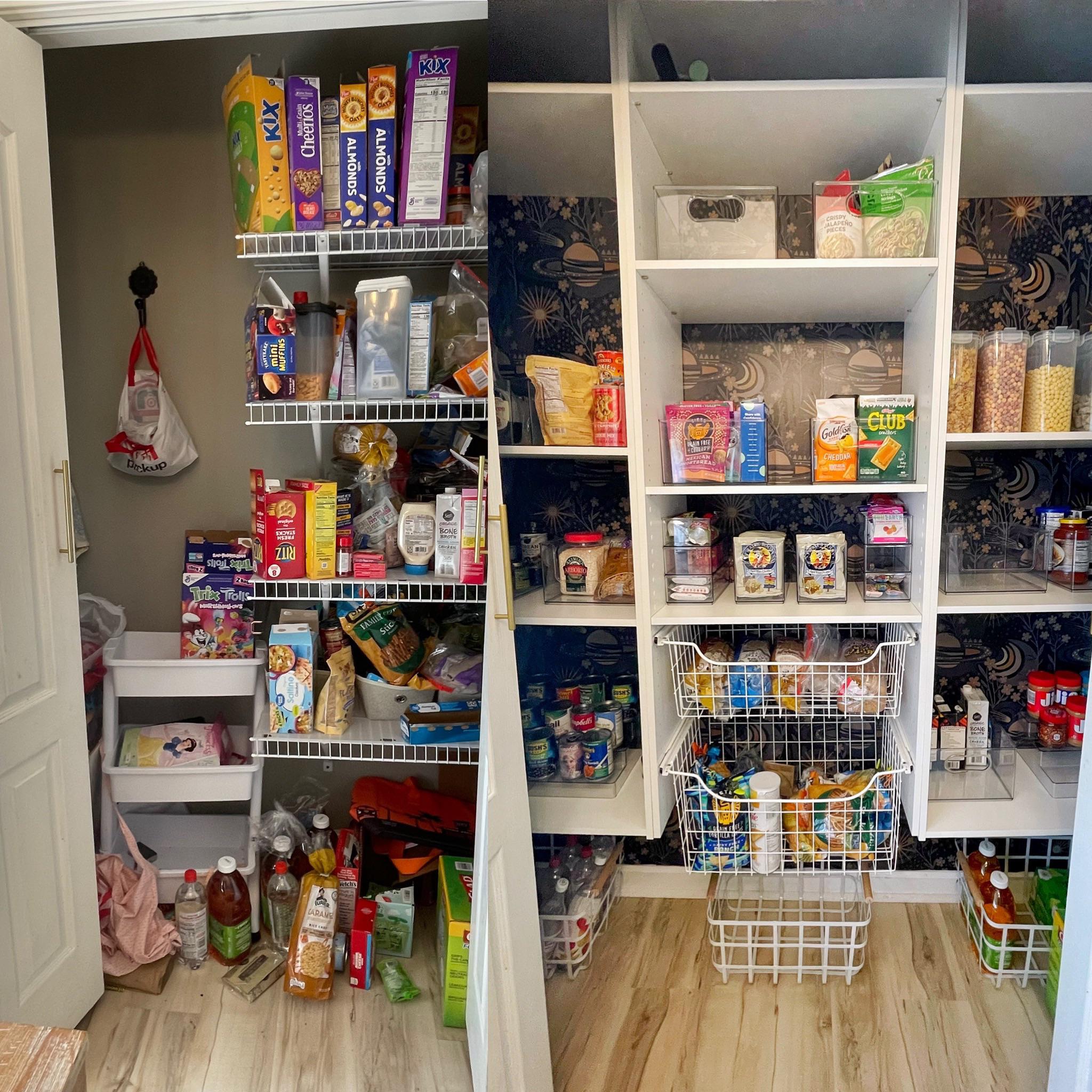 Pantry before and after