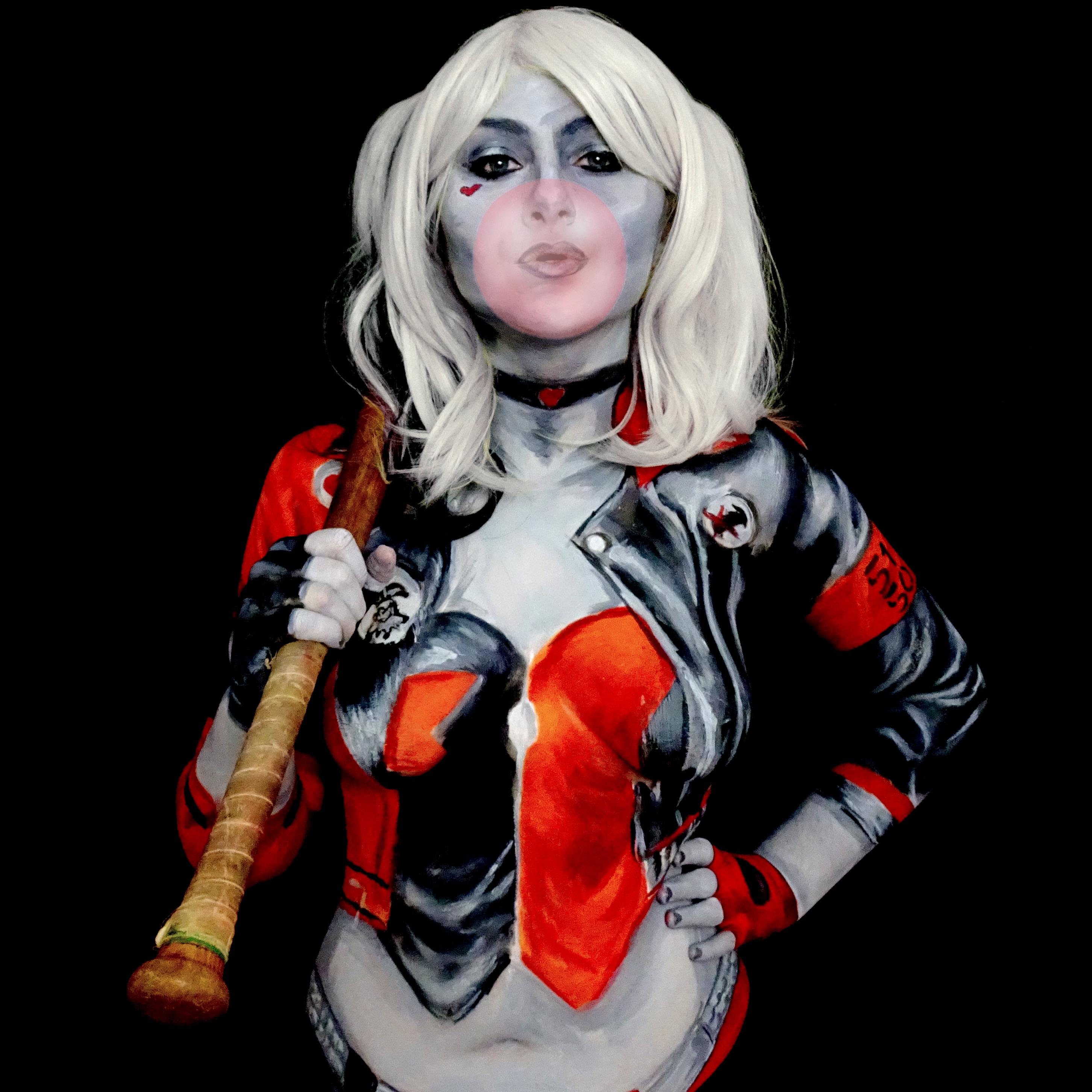 Harley Quinn Cosplay Body Paint Costplayto