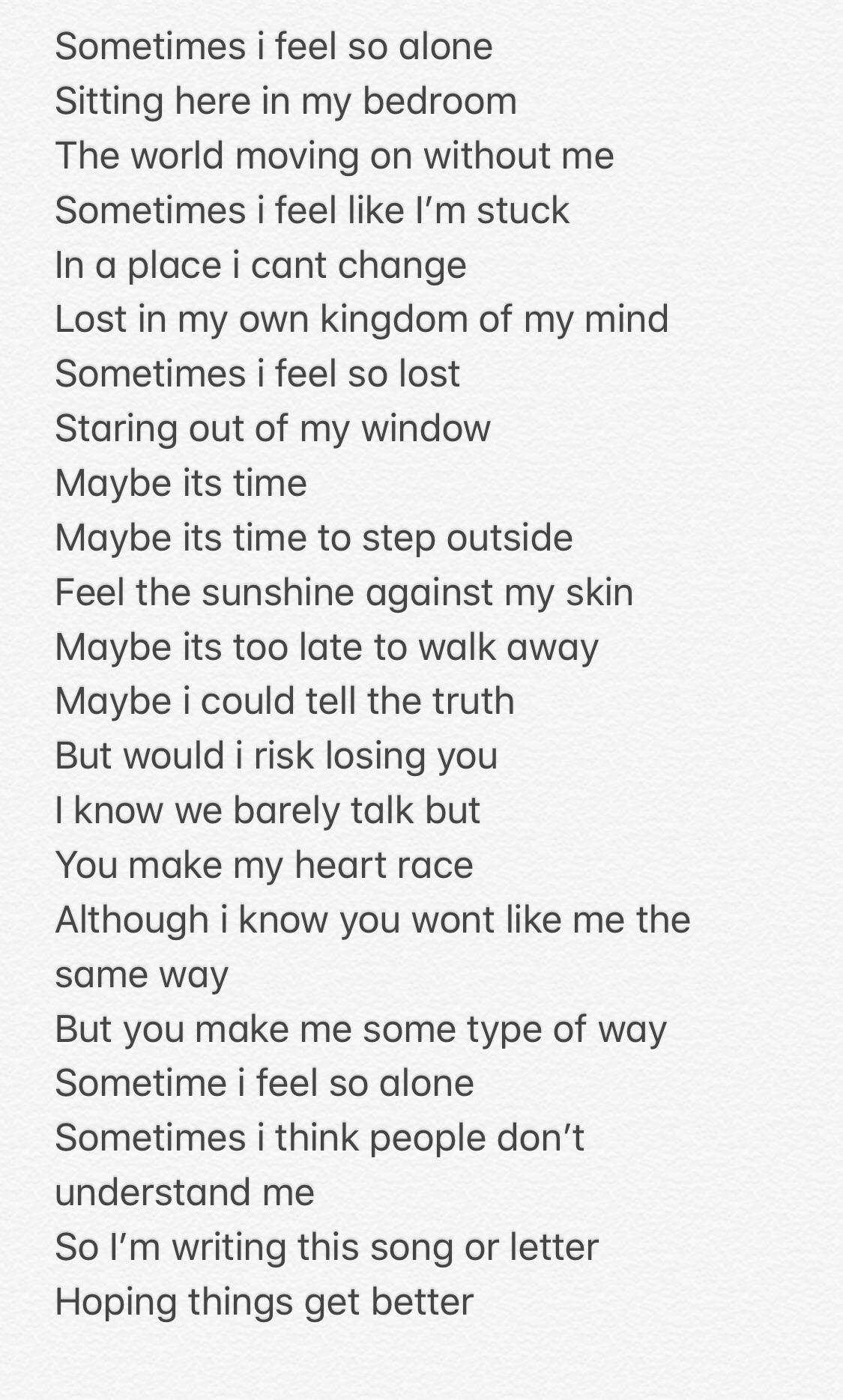 Havent song wrote in a year or two first attempt... in awhile lmk what