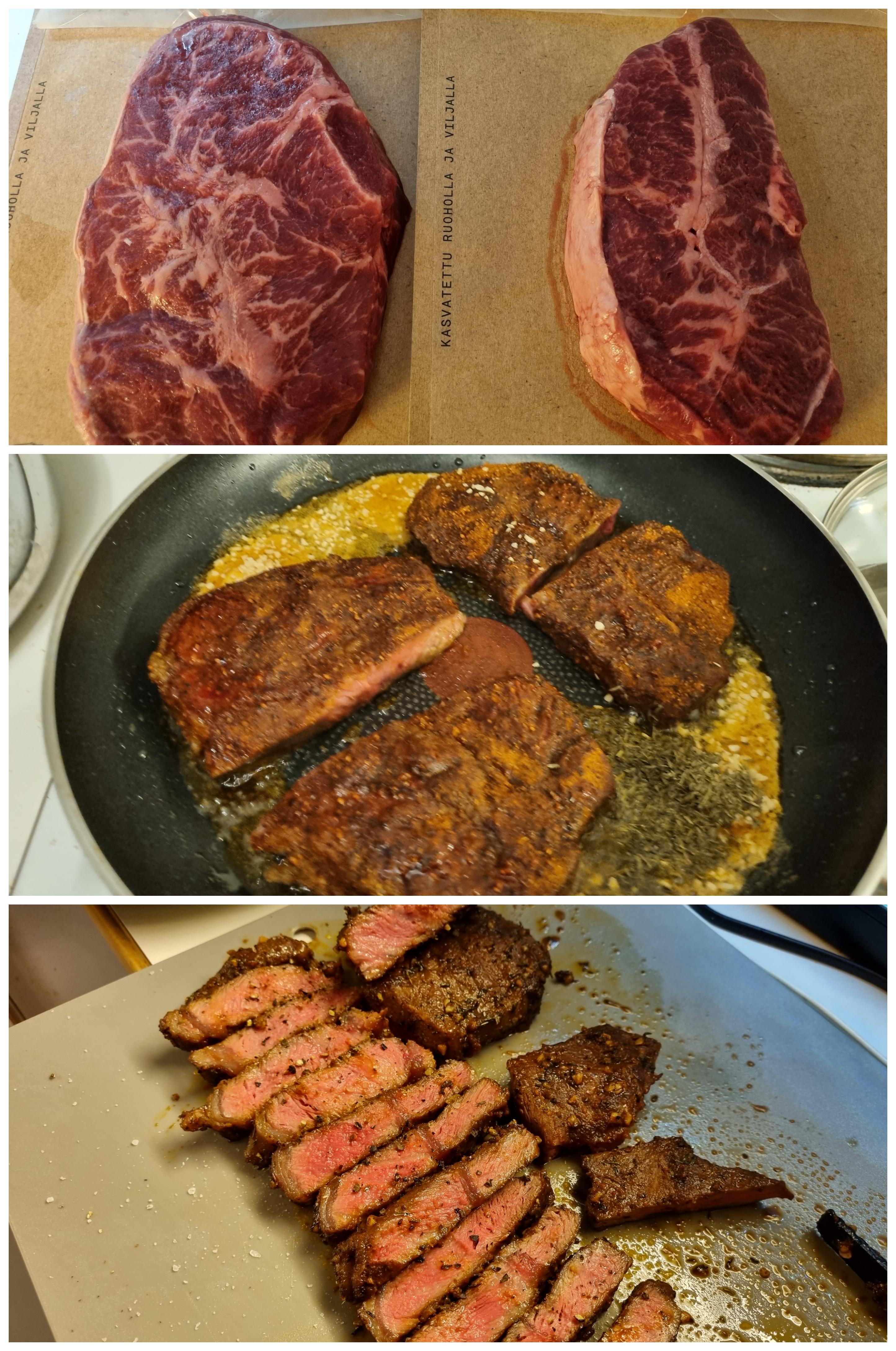 Reverseseared top blade flat iron steak r/steak