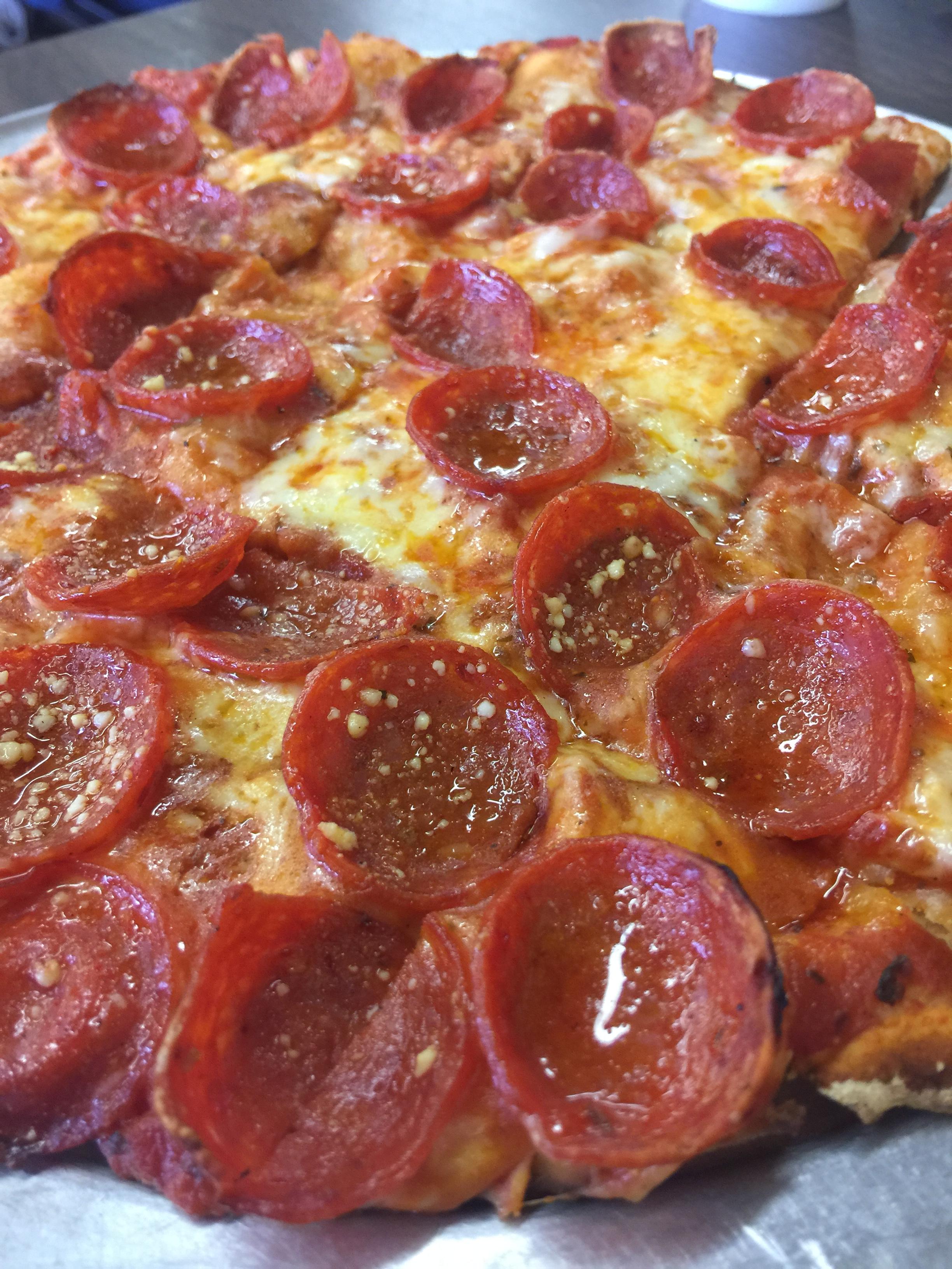 Pepperoni and extra cheese from Rubino's in Bexley, OH. r/Pizza