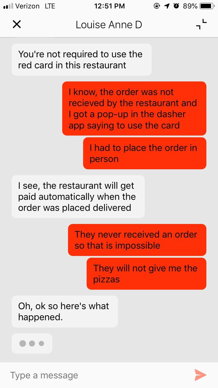 Should I just convince them to give me the pizzas for free?? doordash