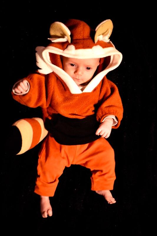 My son's first Halloween costume could only be one thing red panda