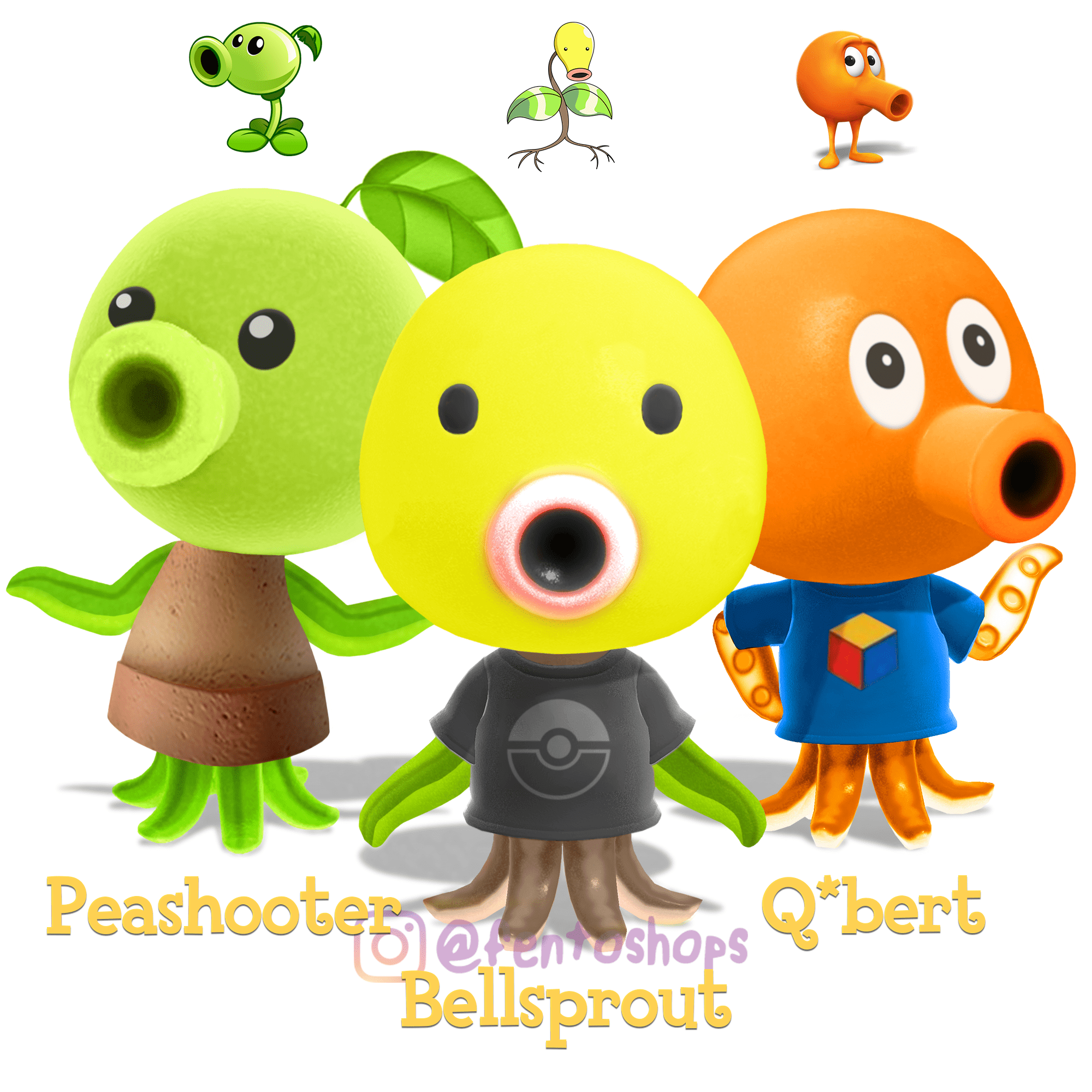 I Turned Bellsprout (Pokémon), Peashooter (Plants vs Zombies), and
