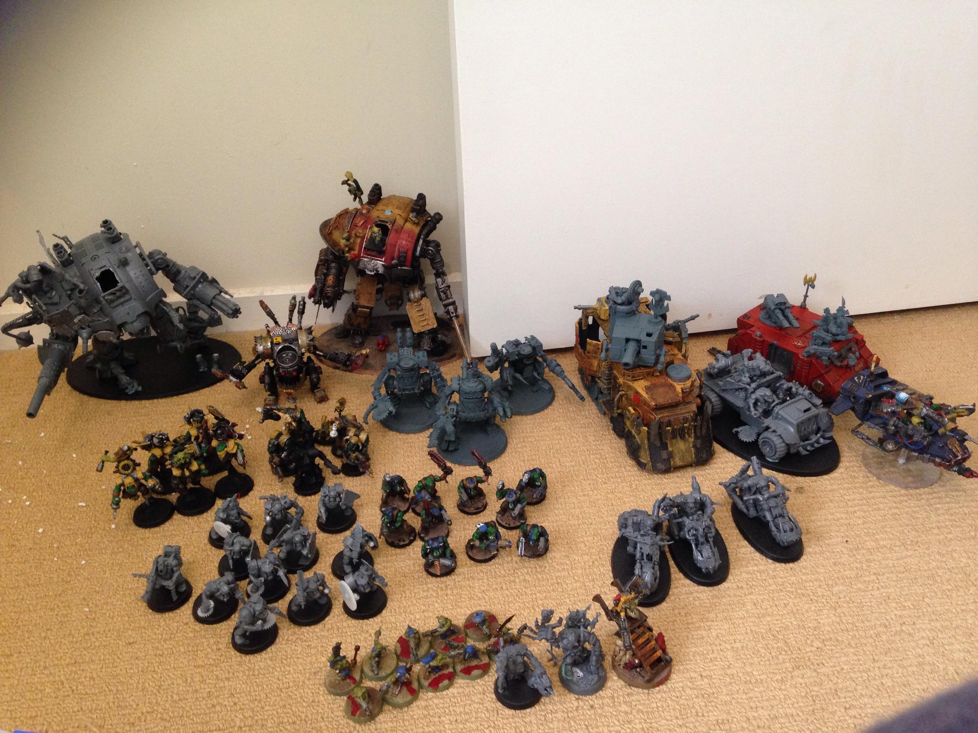 What are two fairly matches 500pt lists I can make with these. Both ik and Ork codex. Not