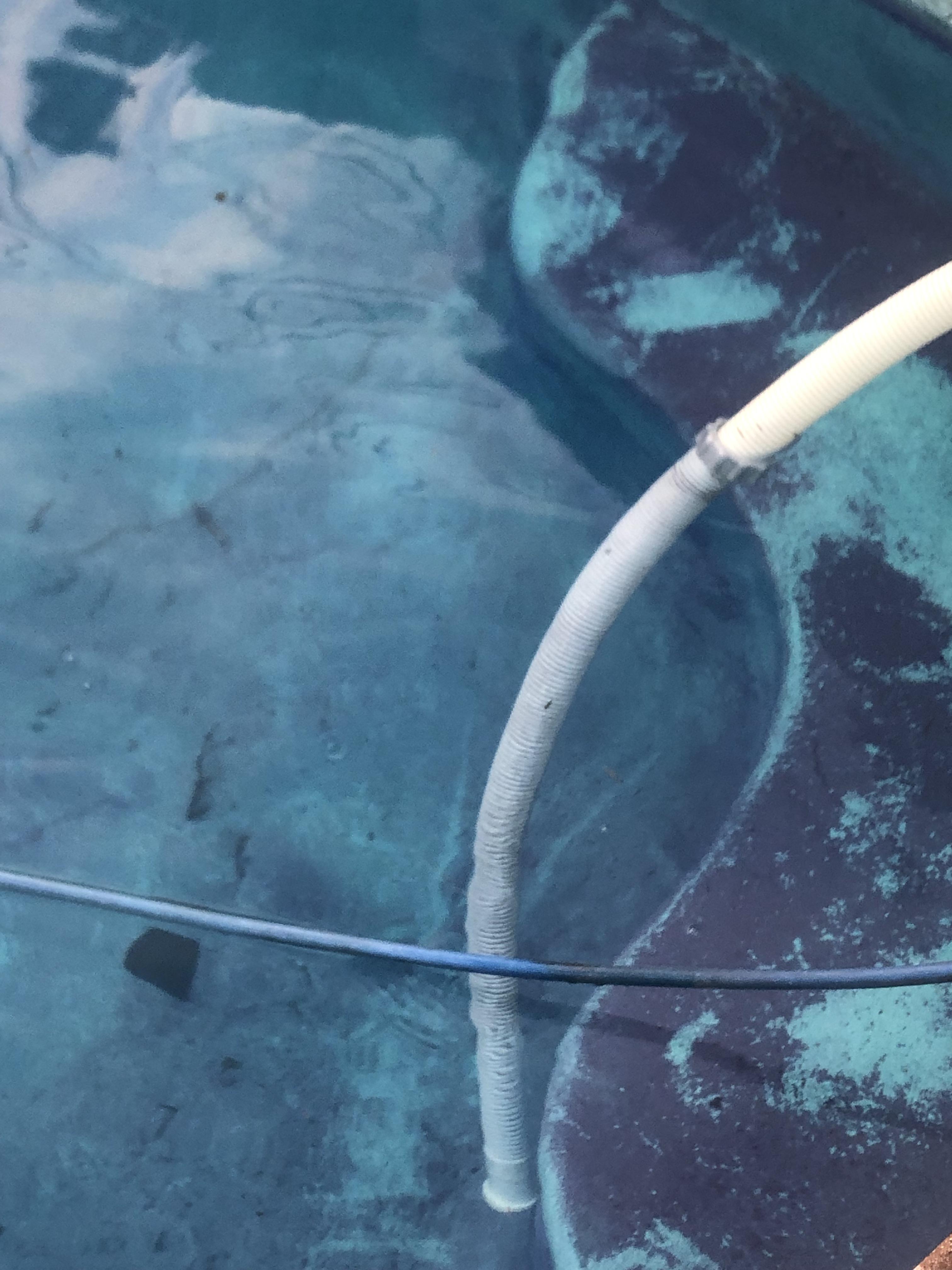 Any suggestions to clean this? It is a powder and is stained to pool