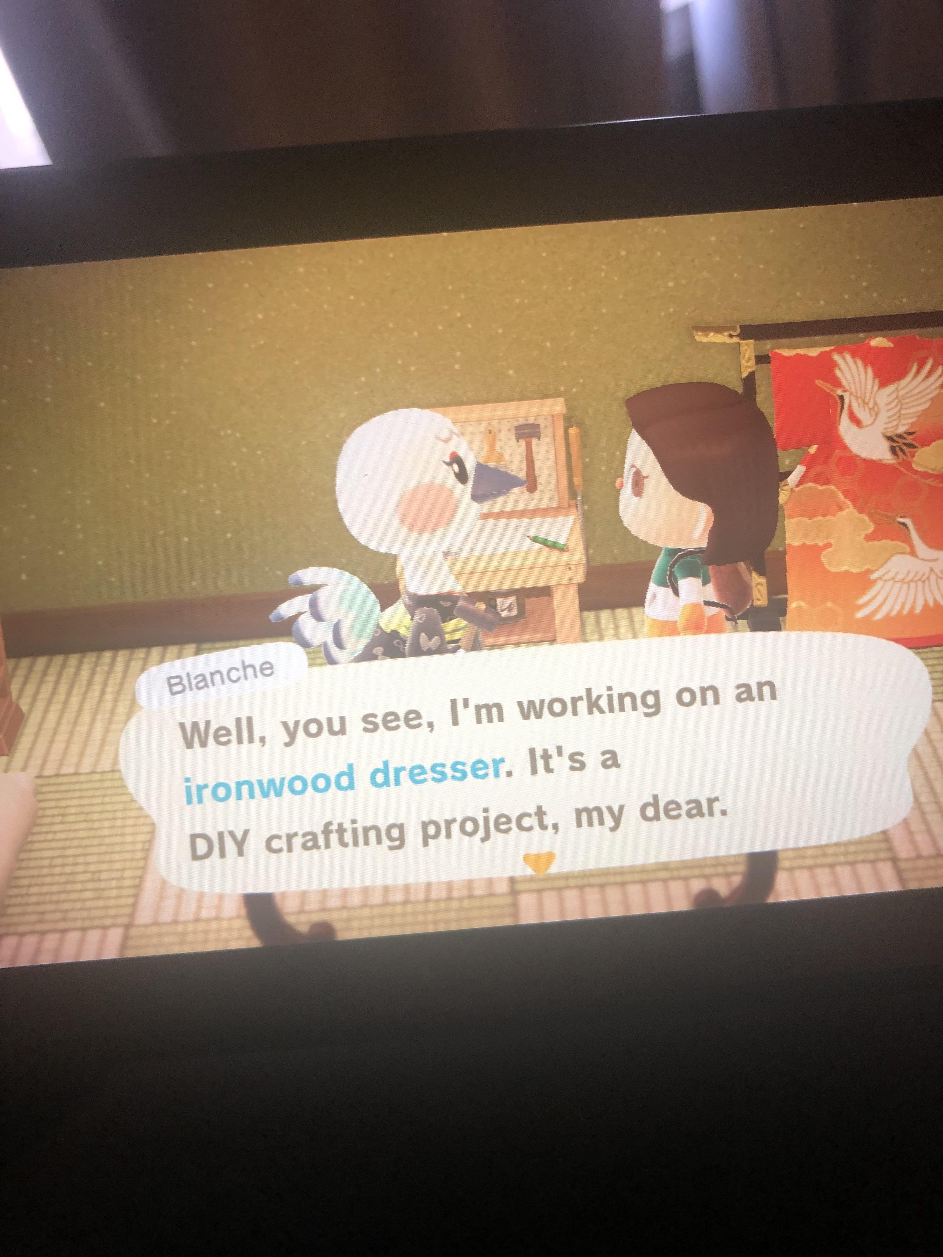 IRONWOOD DRESSER. FINALLY. r/AnimalCrossing