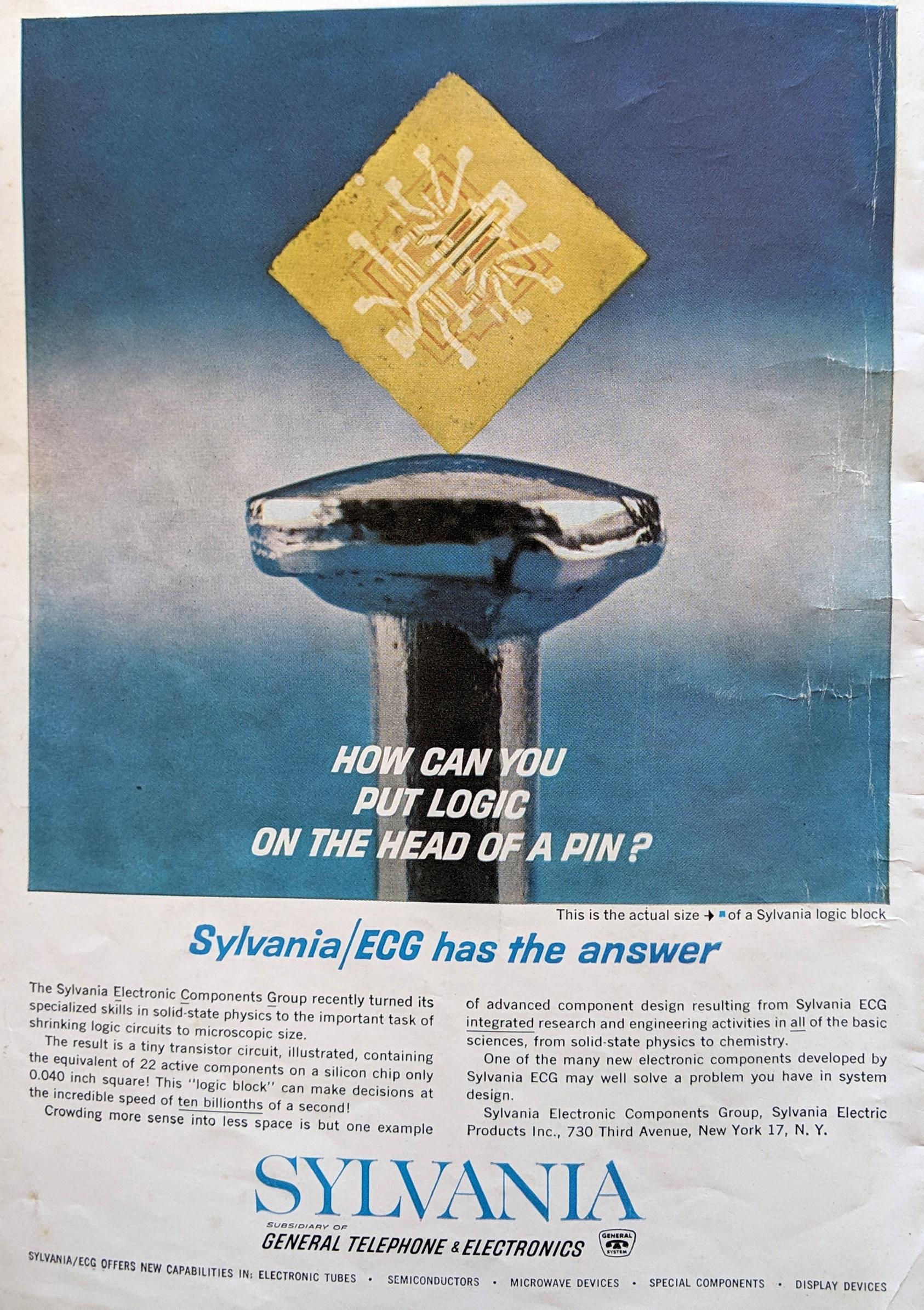 Sylvania General Telephone & Electronics, 1964. r/vintageads