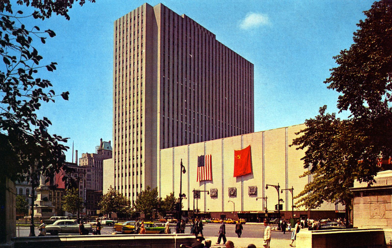 New York Coliseum, an office building and convention centre opened in