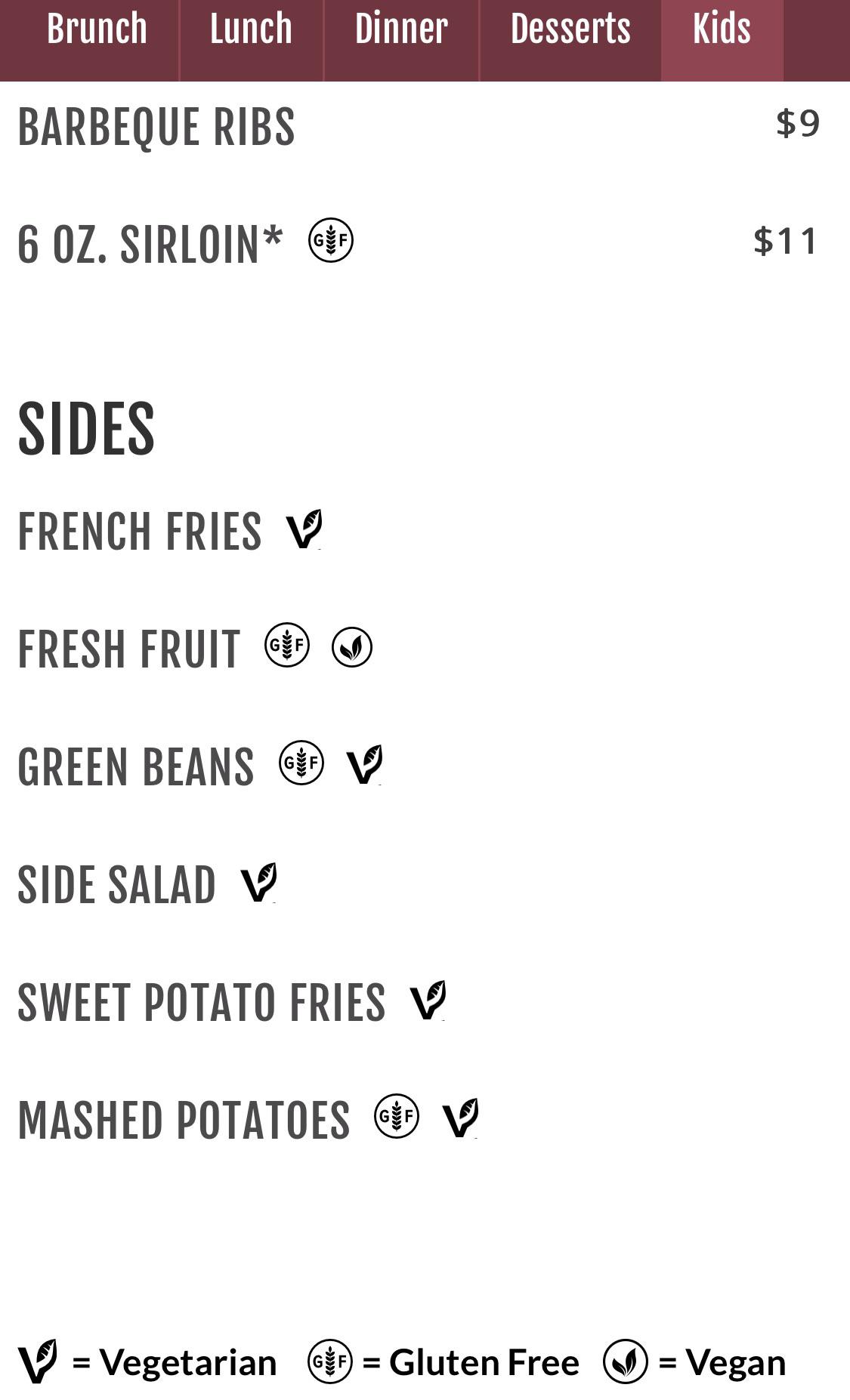 This “upscale” restaurant bothered to add a vegan symbol… but only ONE