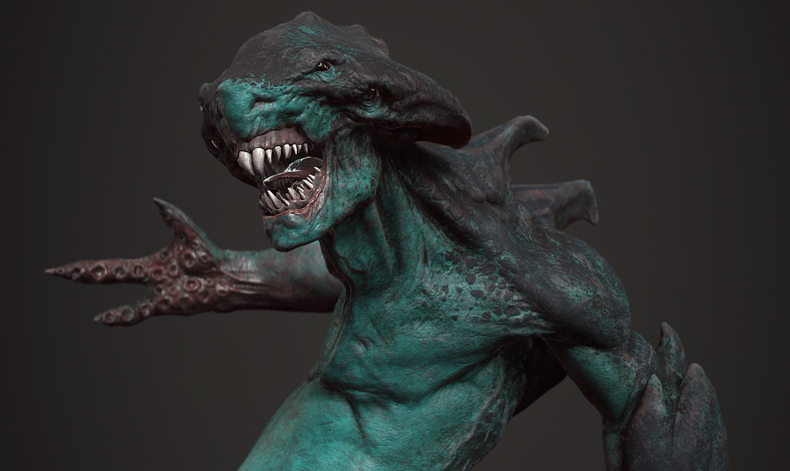 Substance Painter 2 viewport screenshot. Full breakdown
