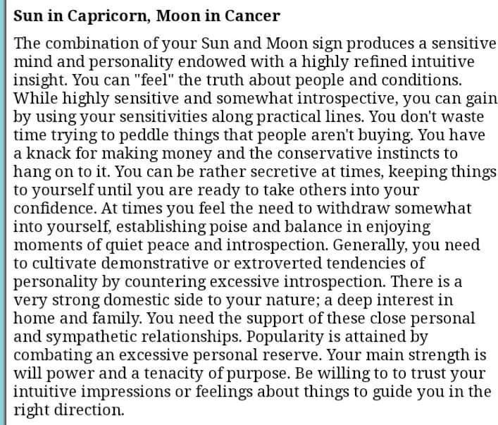 Cap sun, moon in cancer r/capricorns