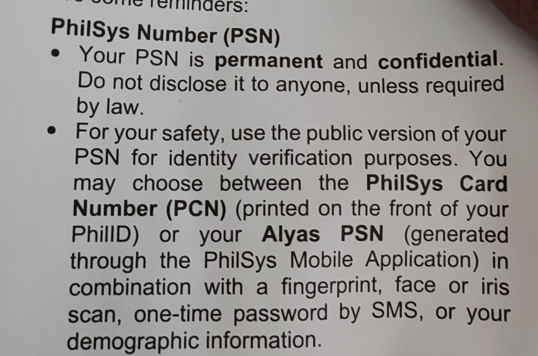 what's the PhilSys Mobile app? and the Alyas PSN, i tried looking for(03)