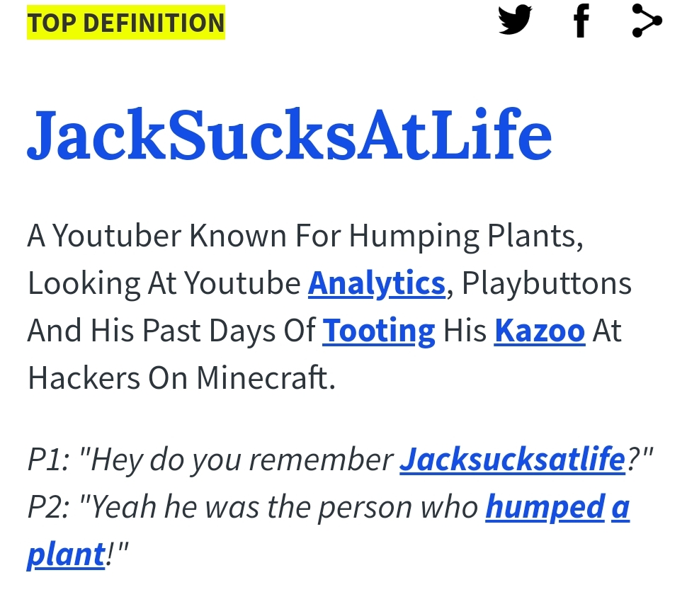 Jacks urban dictionary definition r/JackSucksAtLife