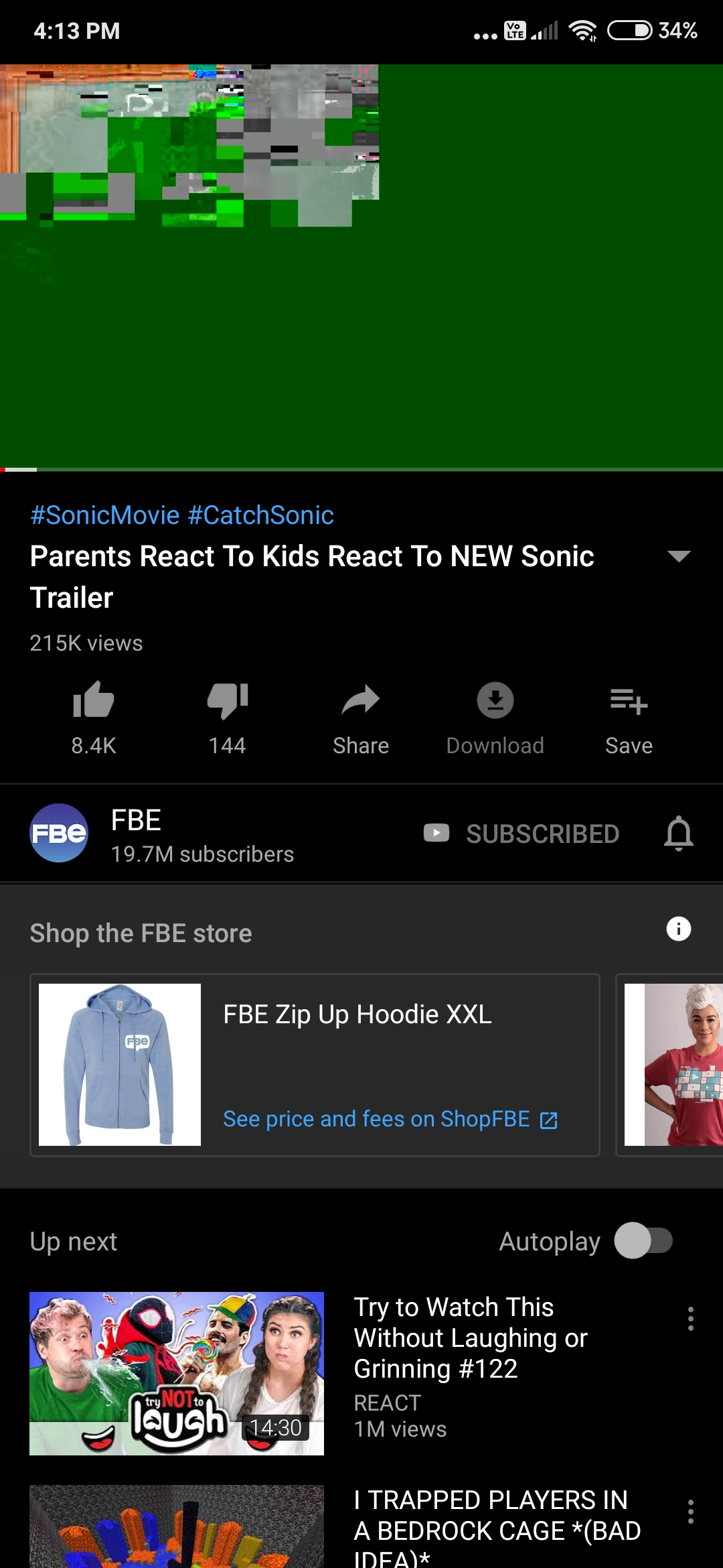 [QUESTION] Video glitches at the start. Any fix? r/Vanced