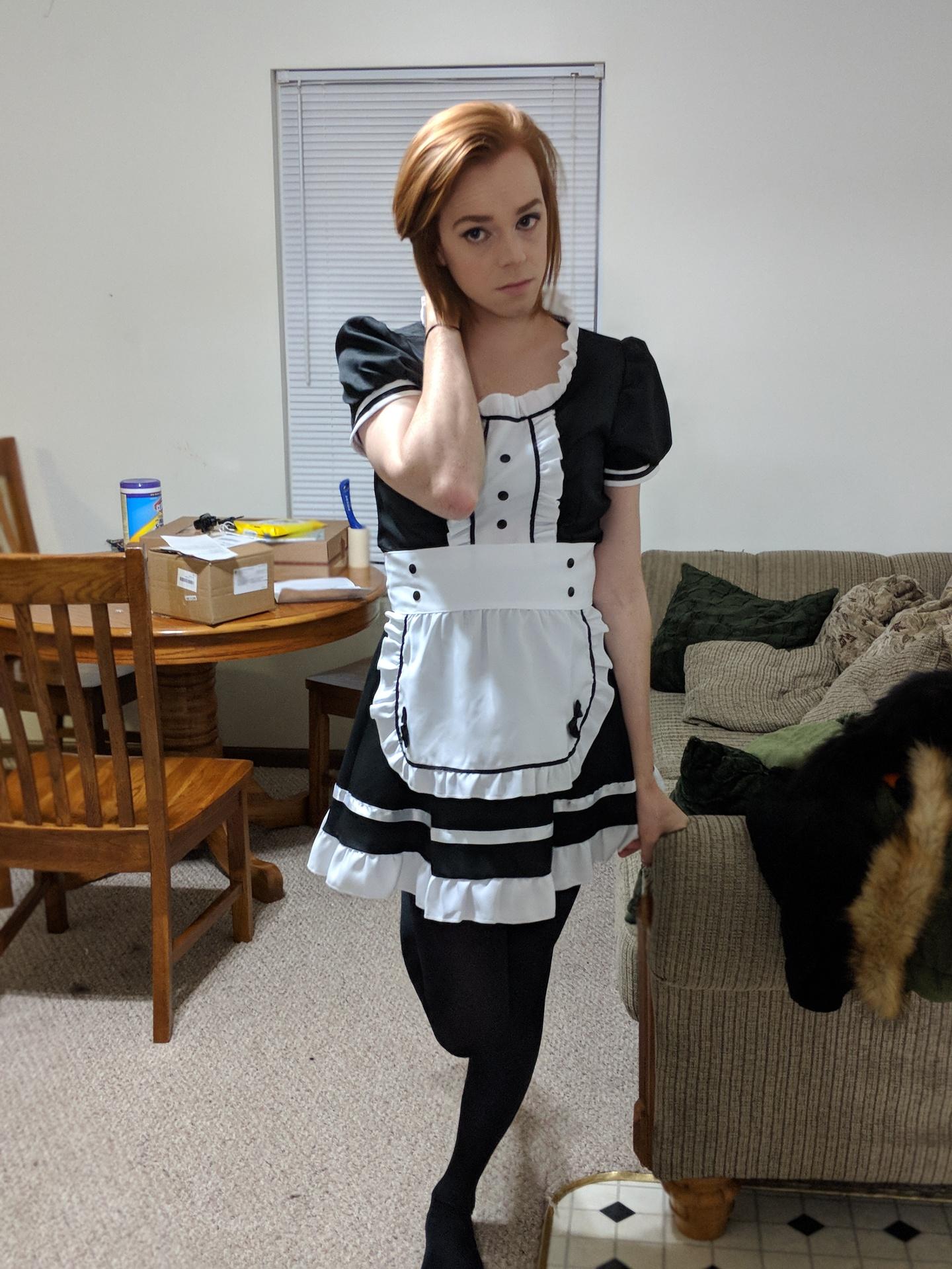 I crossdress as a hobby. I'd love it if someone drew me in my maid