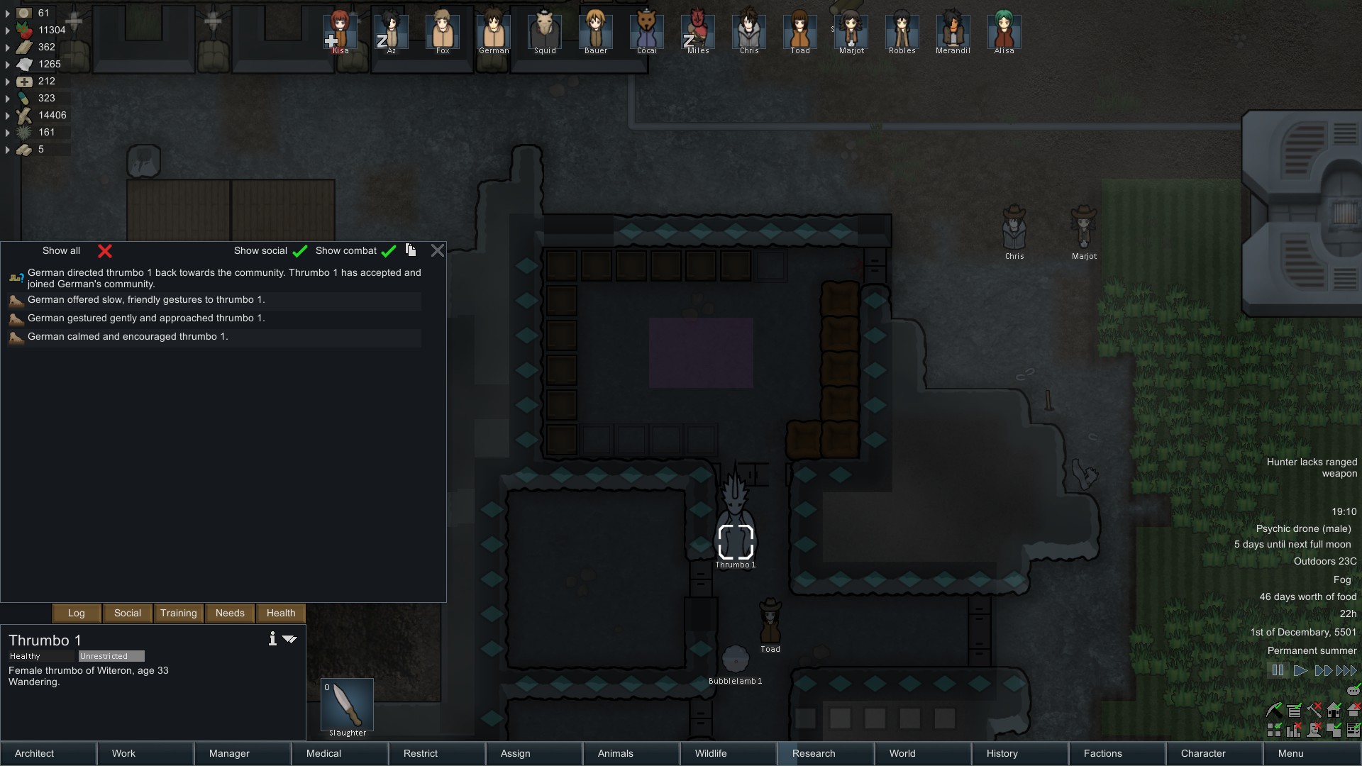 Aaaaah, my first thrumbo tame D r/RimWorld