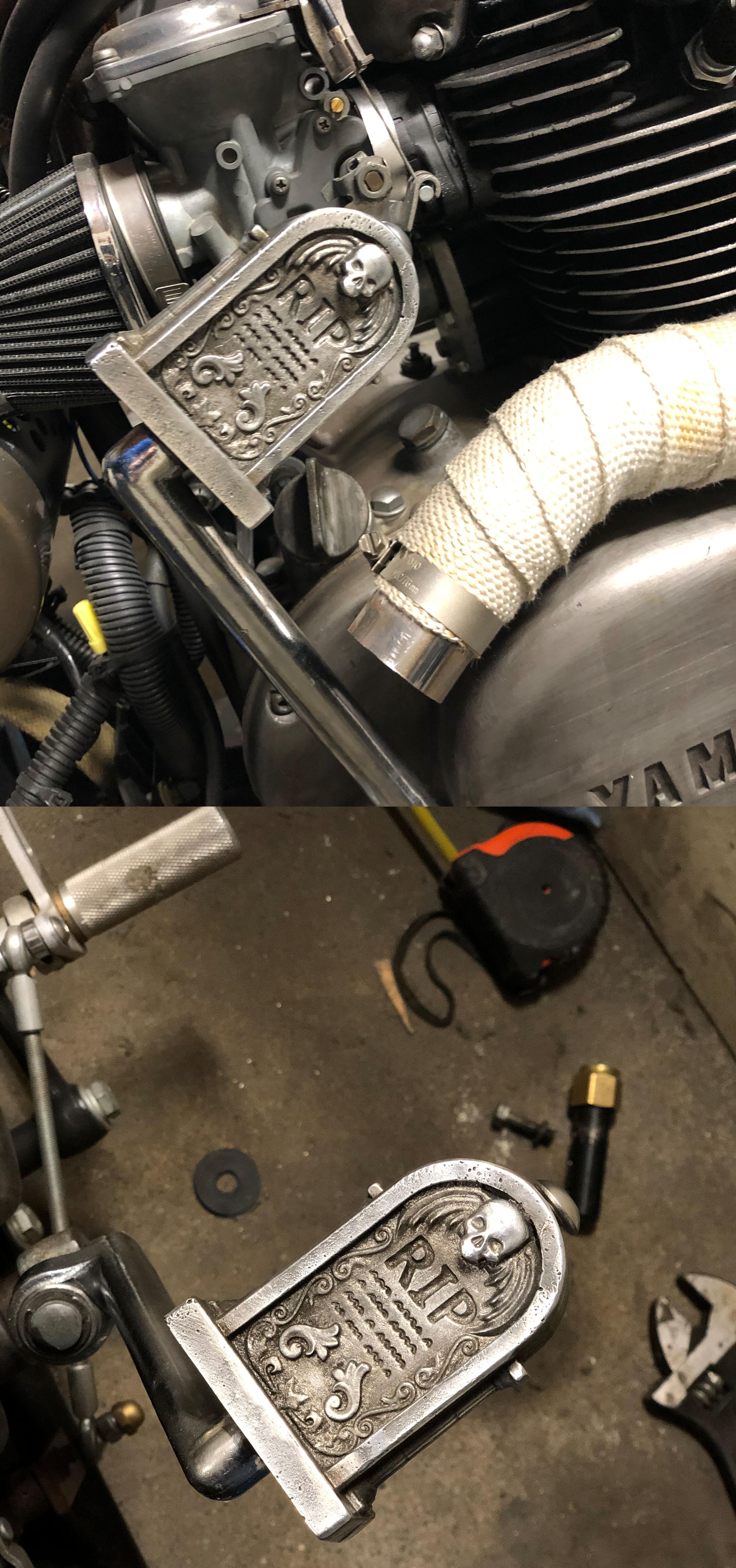 Finished up an aluminum kickstart pedal for my wacky bike. r/Bobbers