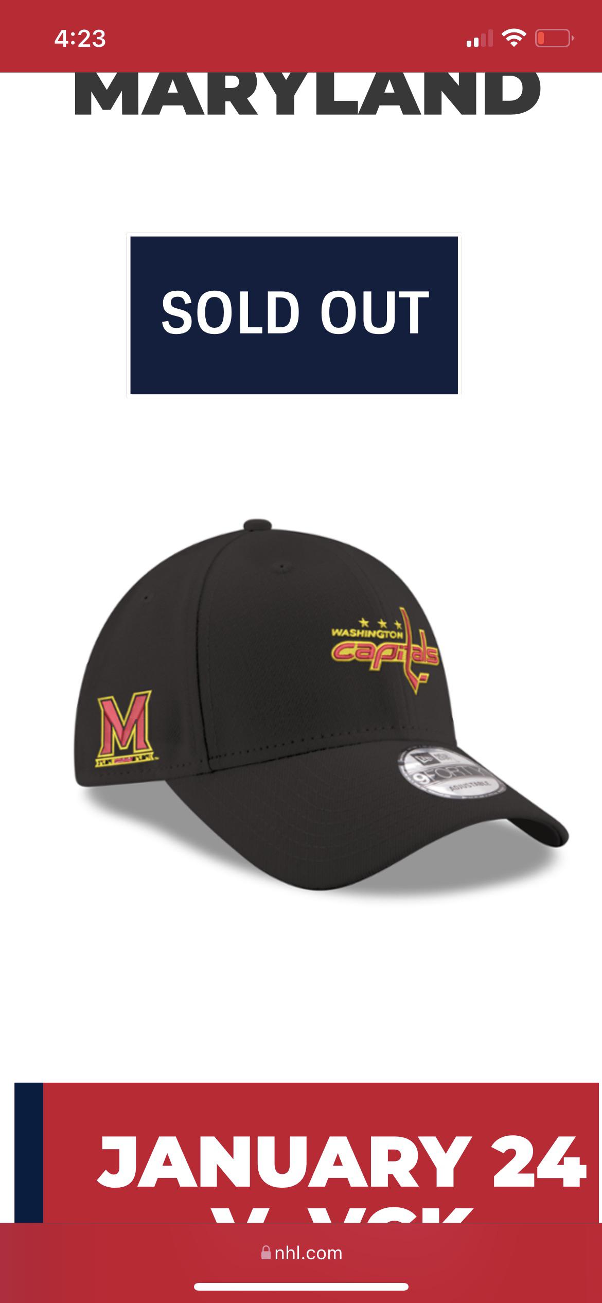 Does anyone have this caps/Maryland hat from the 12/19 Kings game they
