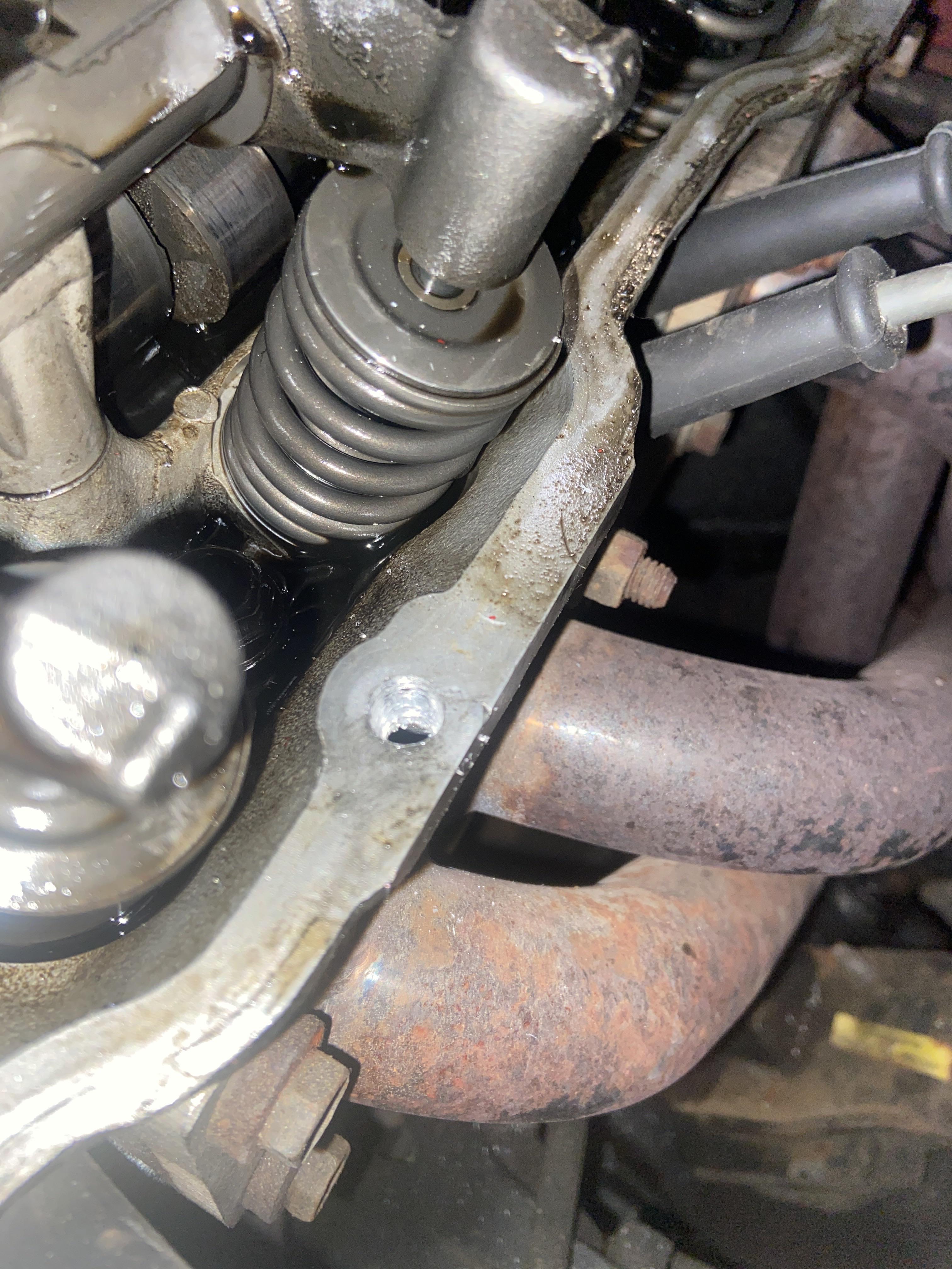 Help! Stripped valve cover threads attempt to retap using helicoil